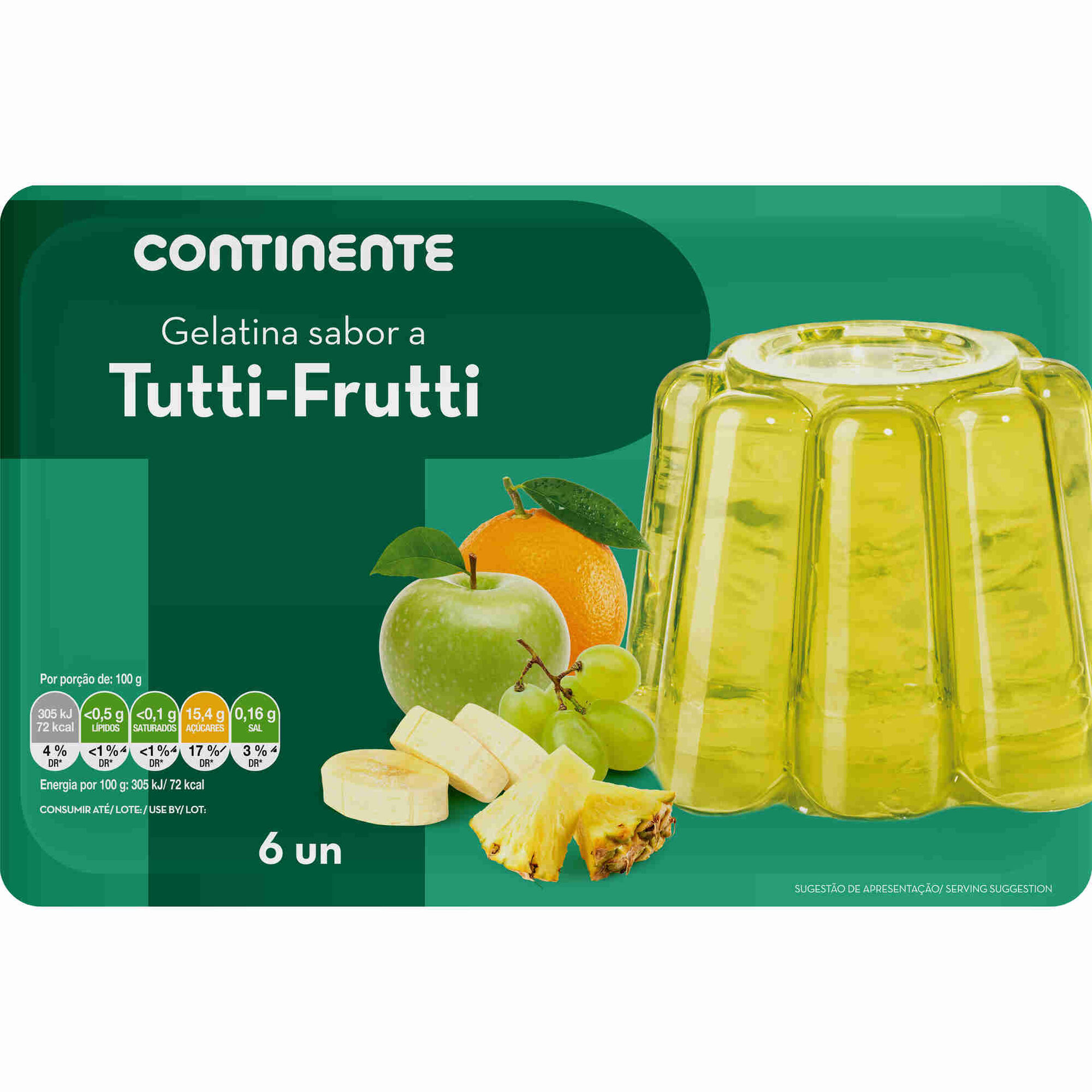 Gelatina Pronta Tutti Frutti