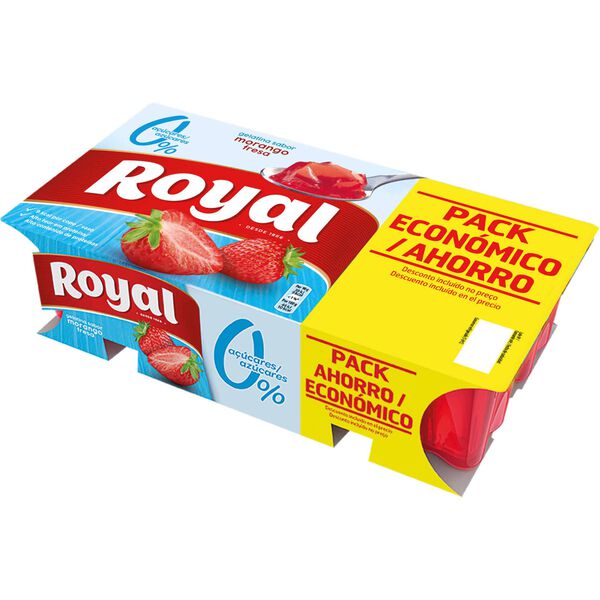 Gelatina Pronta Morango sem Açúcar Royal