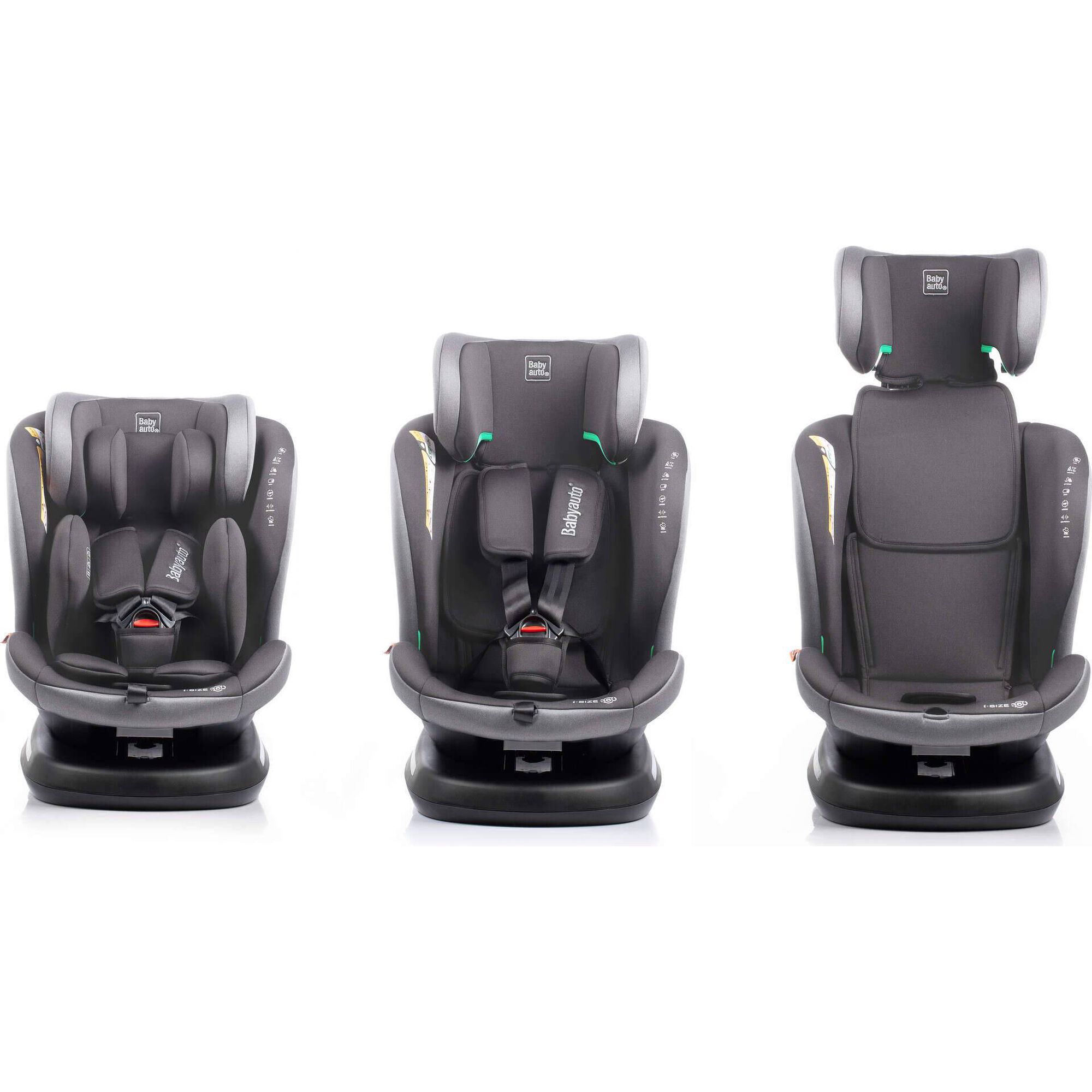 Cadeira Auto I-Size 40-150cm Isofix Rotativa Rodia Fix Cinza Babyauto