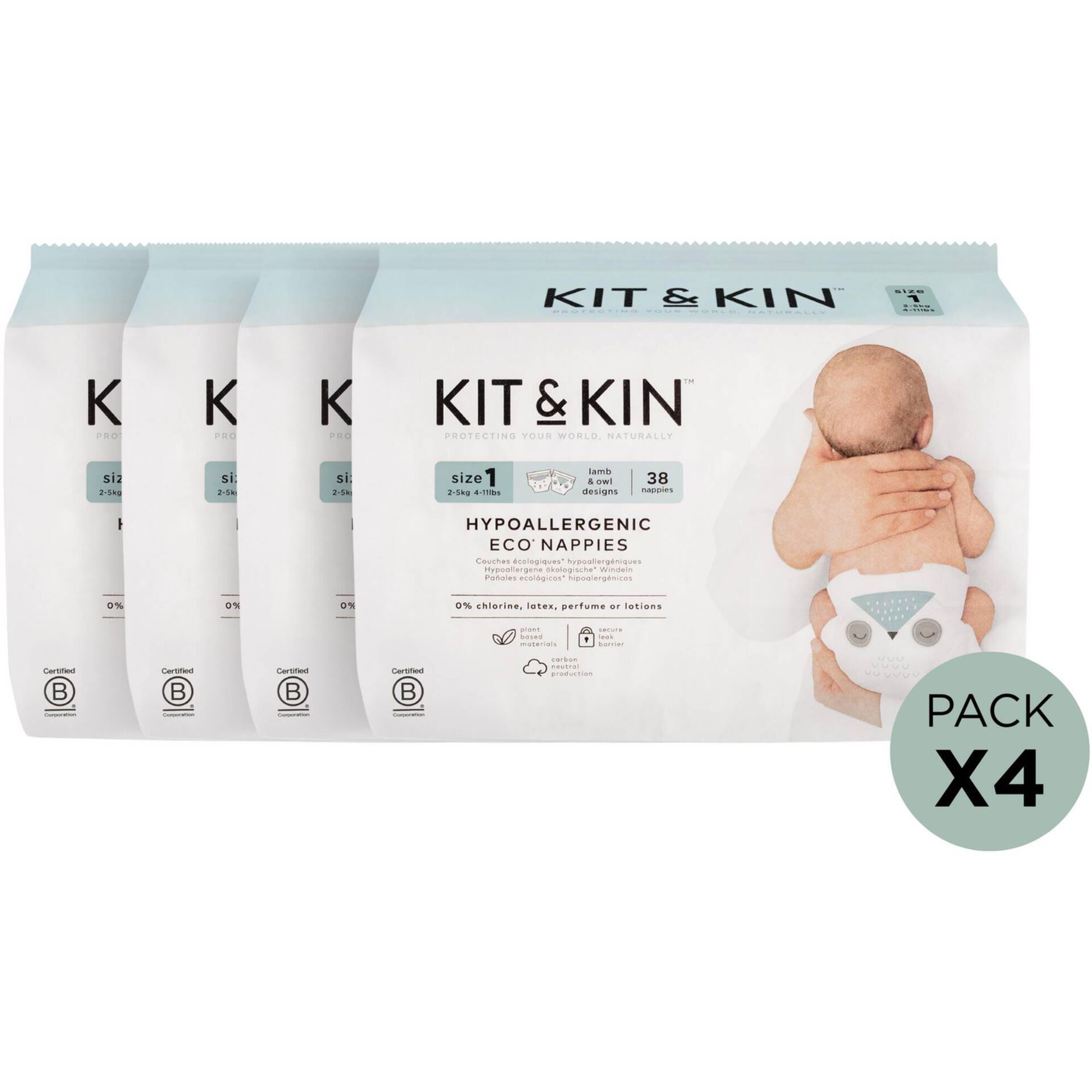 Fraldas Ecol&oacute;gicas 2-5kg T1 Kit&Kin