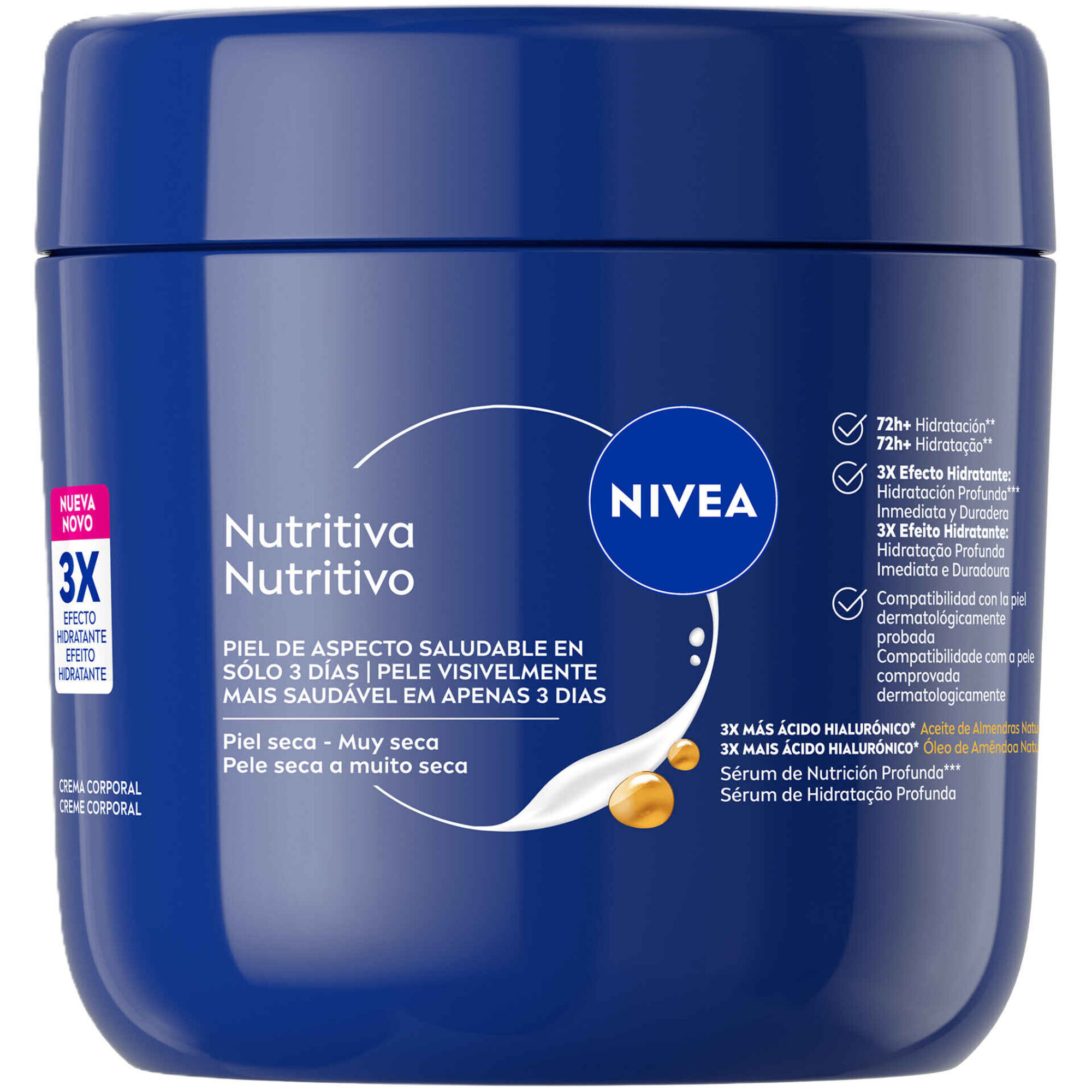 Creme Corpo Body Milk Nutritivo Nivea