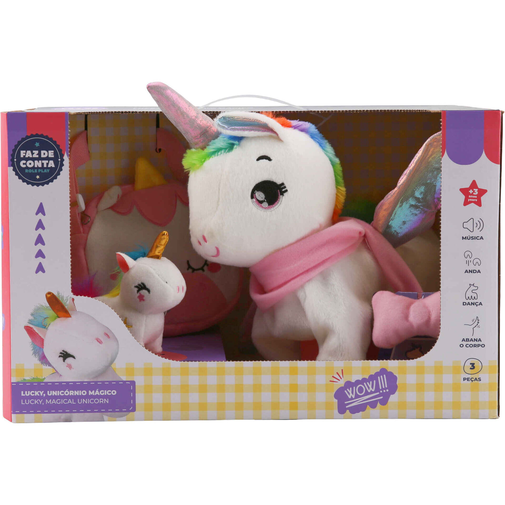 Zoko Faz de Conta - Peluche Lucky Unic&oacute;rnio M&aacute;gico