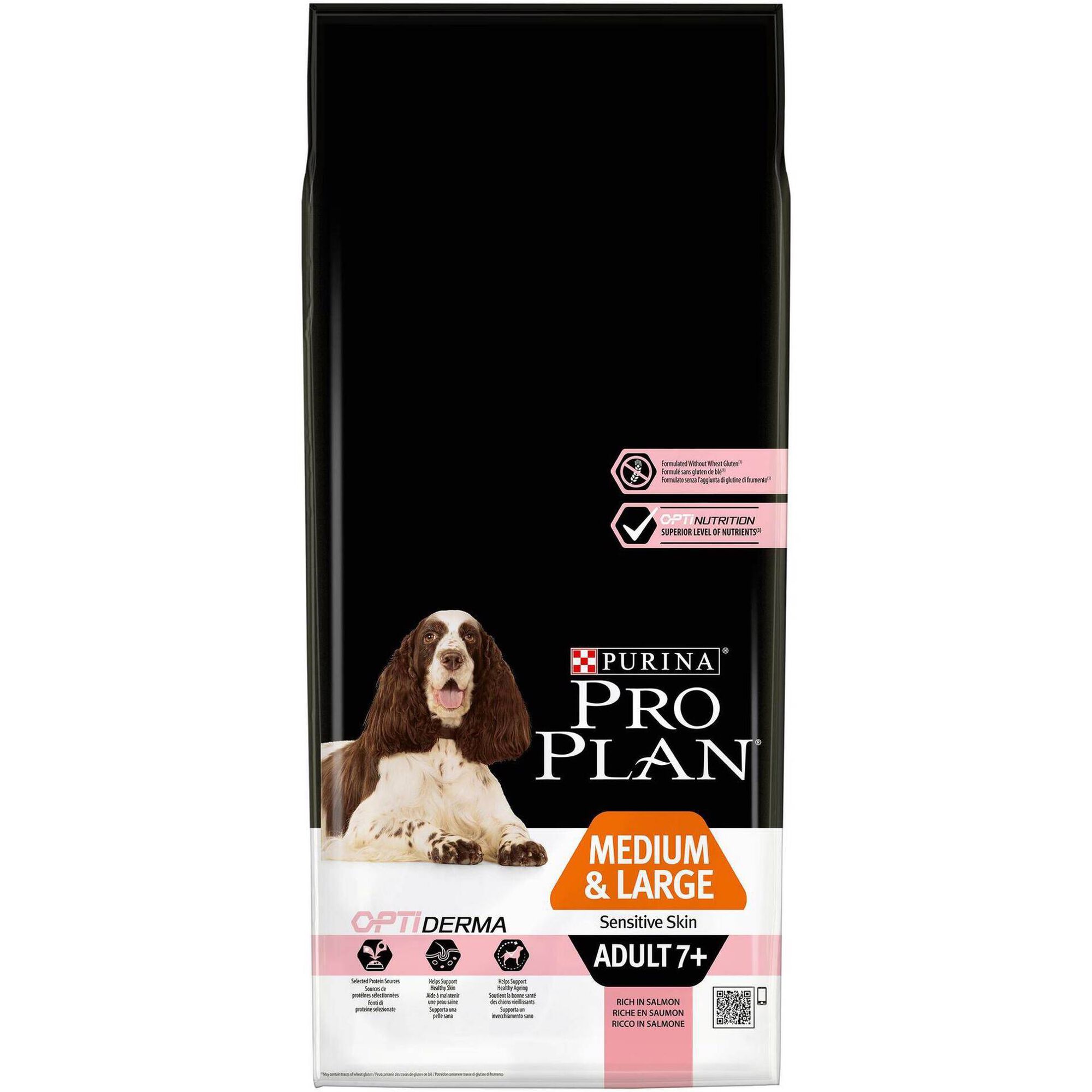Ração para Cão Adulto Ageing 7+ Médio e Maxi Optiderma Salmão Ração para Cão Adulto Ageing 7+ Médio e Maxi Optiderma Salmão