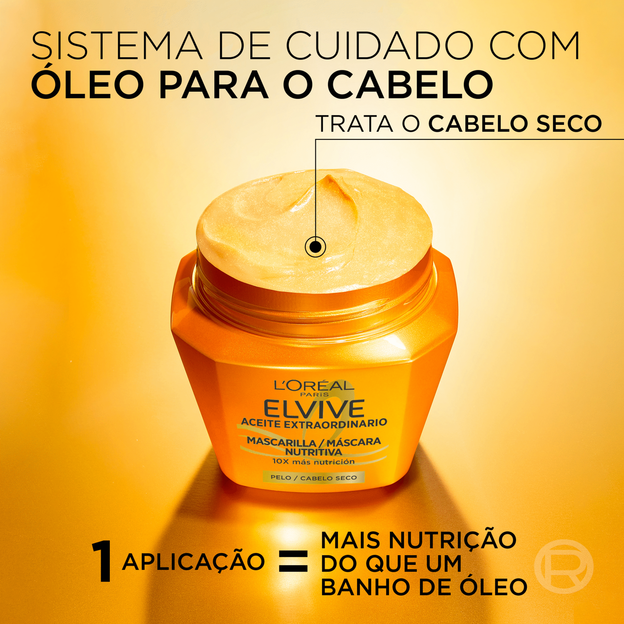 M&aacute;scara Cabelo &Oacute;leo Extraordin&aacute;rio L'Or&eacute;al Paris Elvive
