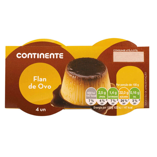 Pudim Flan Ovos Continente