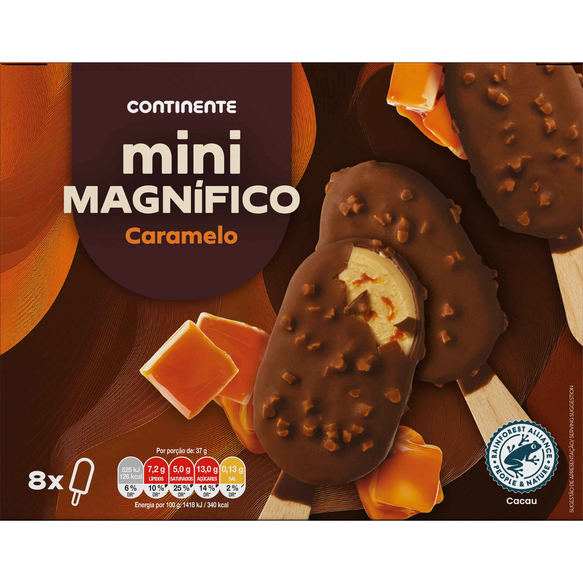 Gelado Mini Magníficos Caramelo Gelado Mini Magníficos Caramelo