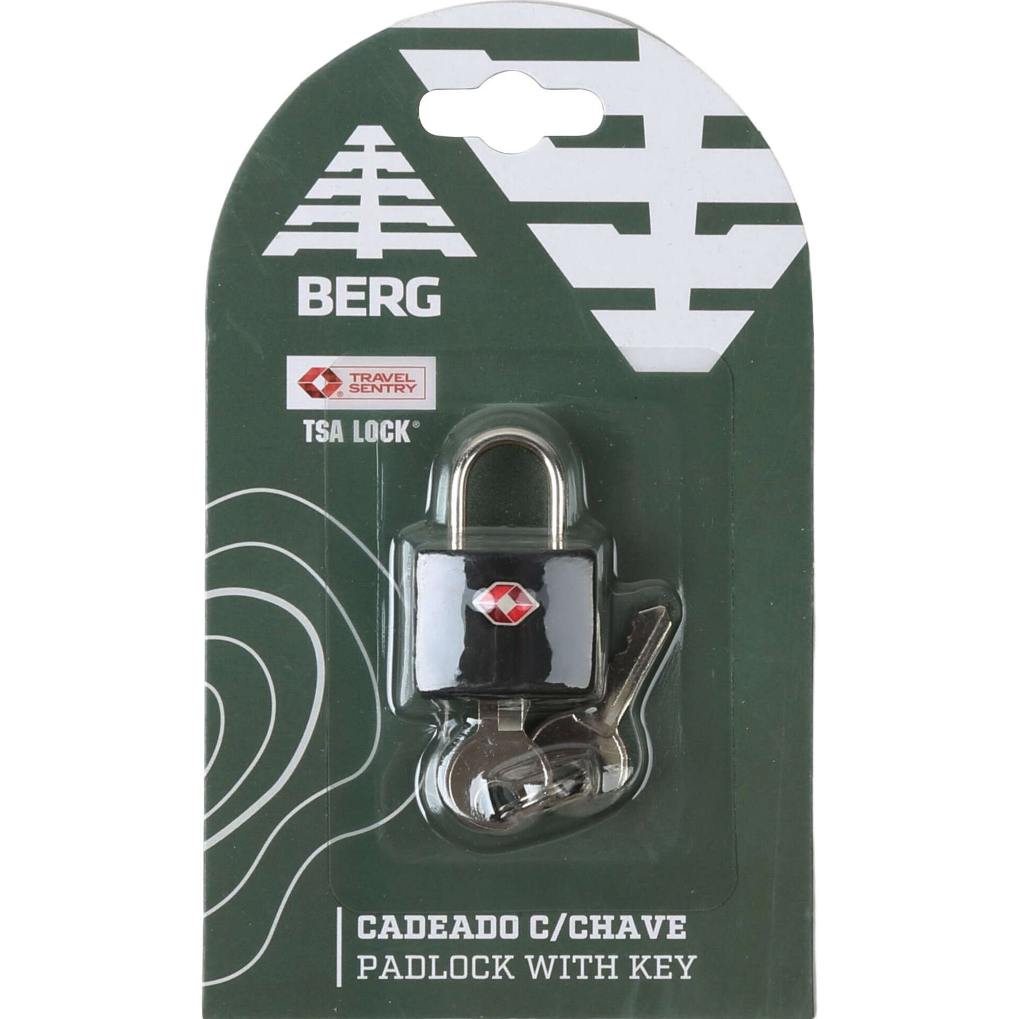 Cadeado Viagem com Chave Preto