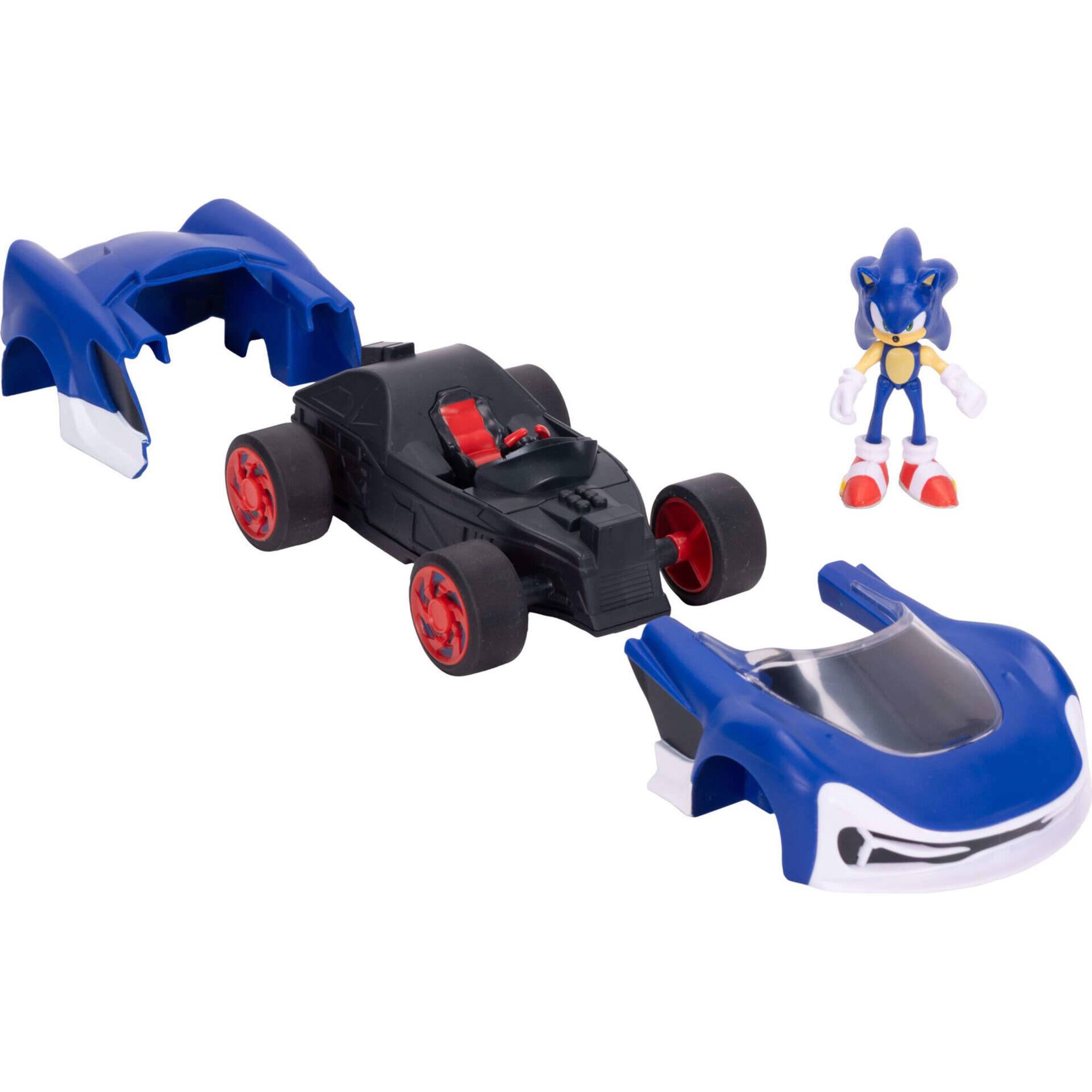 Sonic The Hedgehog - Ve&iacute;culos Customiz&aacute;veis com Figura 7 cm (Shadow e Sonic)