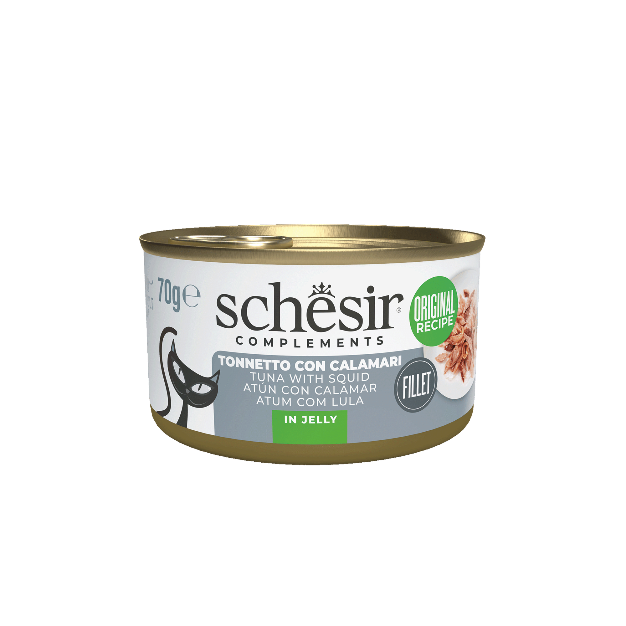 Comida H&uacute;mida para Gato Adulto Atum e Lulas Schesir