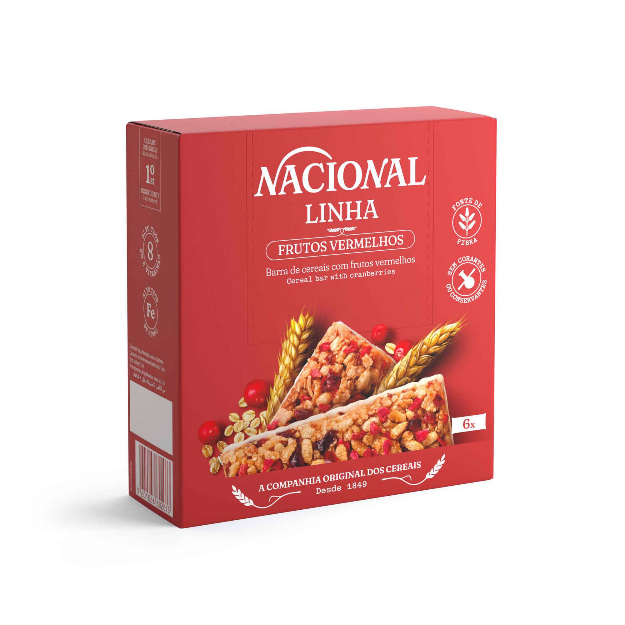 Barras de Cereais Frutos Vermelhos Linha
