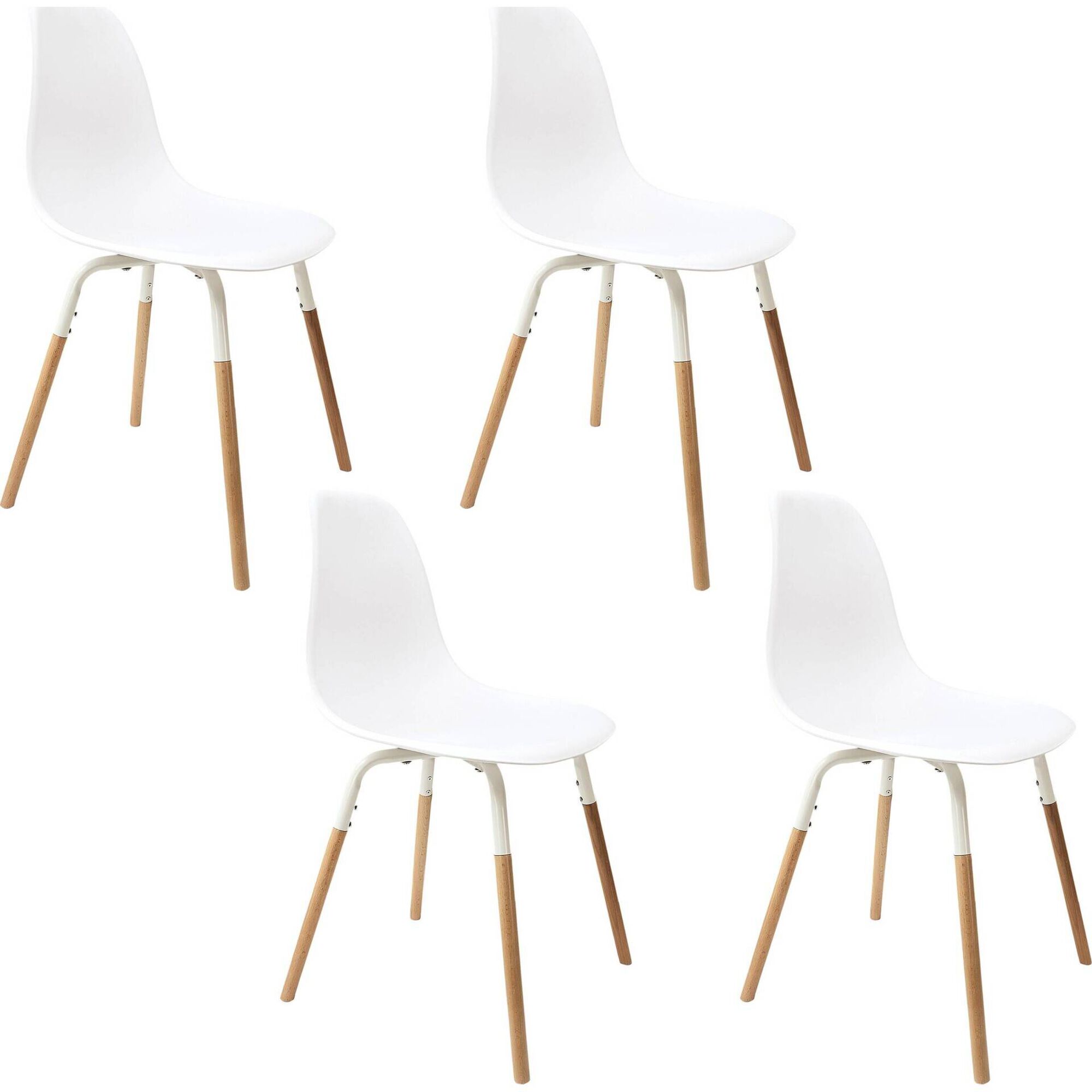 Conjunto de 4 Cadeiras Branca Phenix