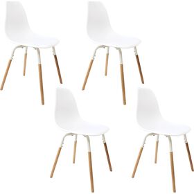 Conjunto de 4 Cadeiras Branca Phenix
