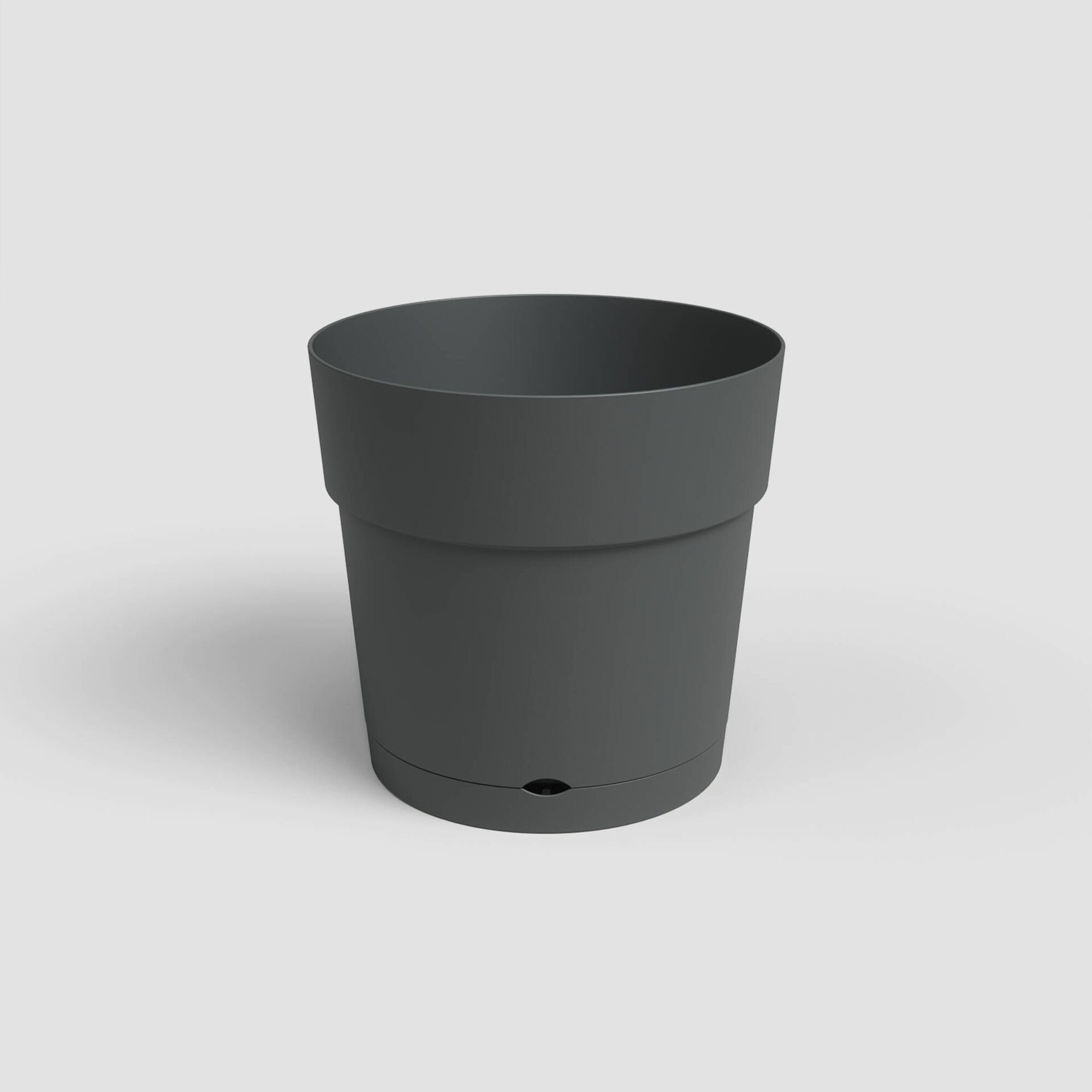 Vaso Redondo Plástico 20cm Antracite