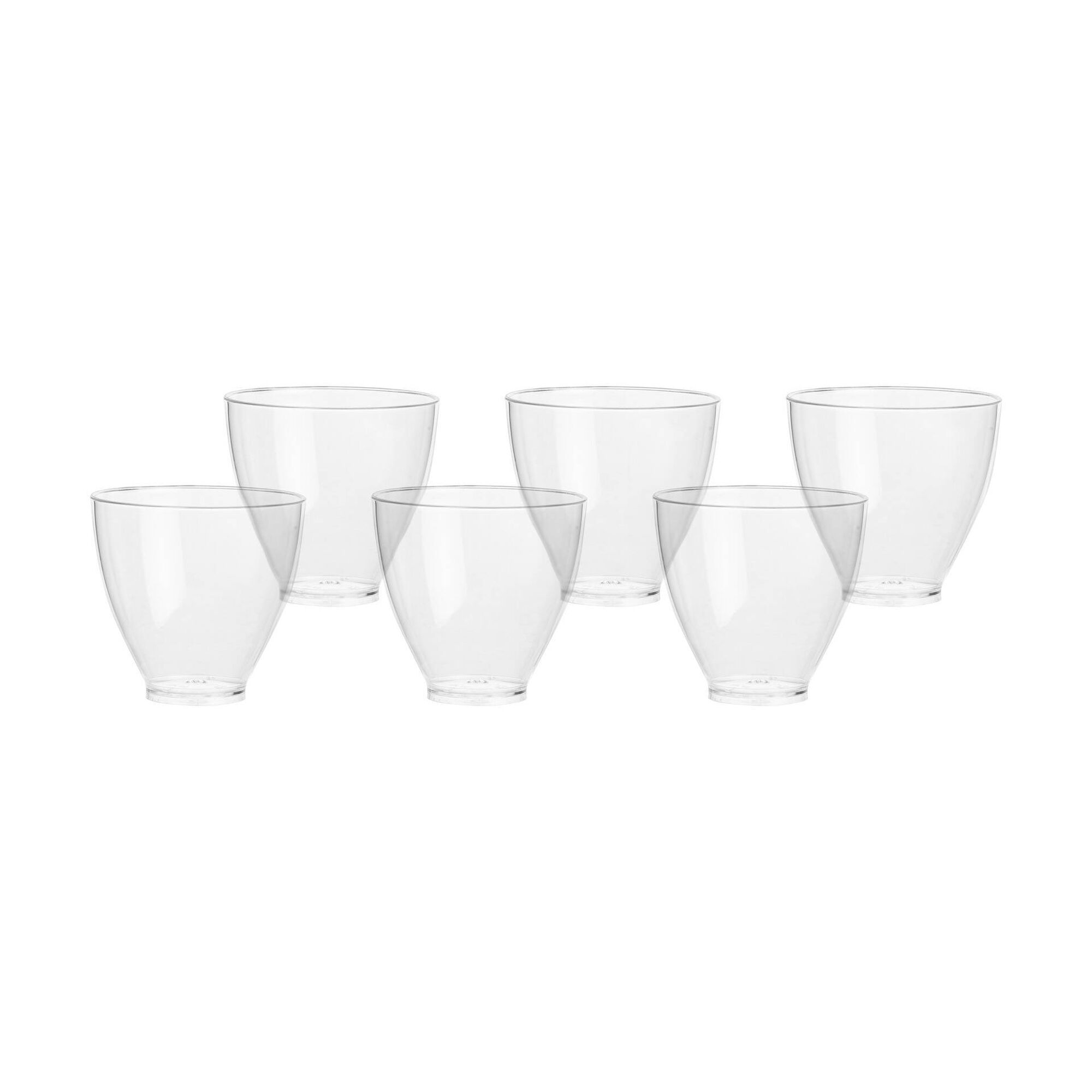 Conjunto de 6 Taças Plástico 14cl Transparentes
