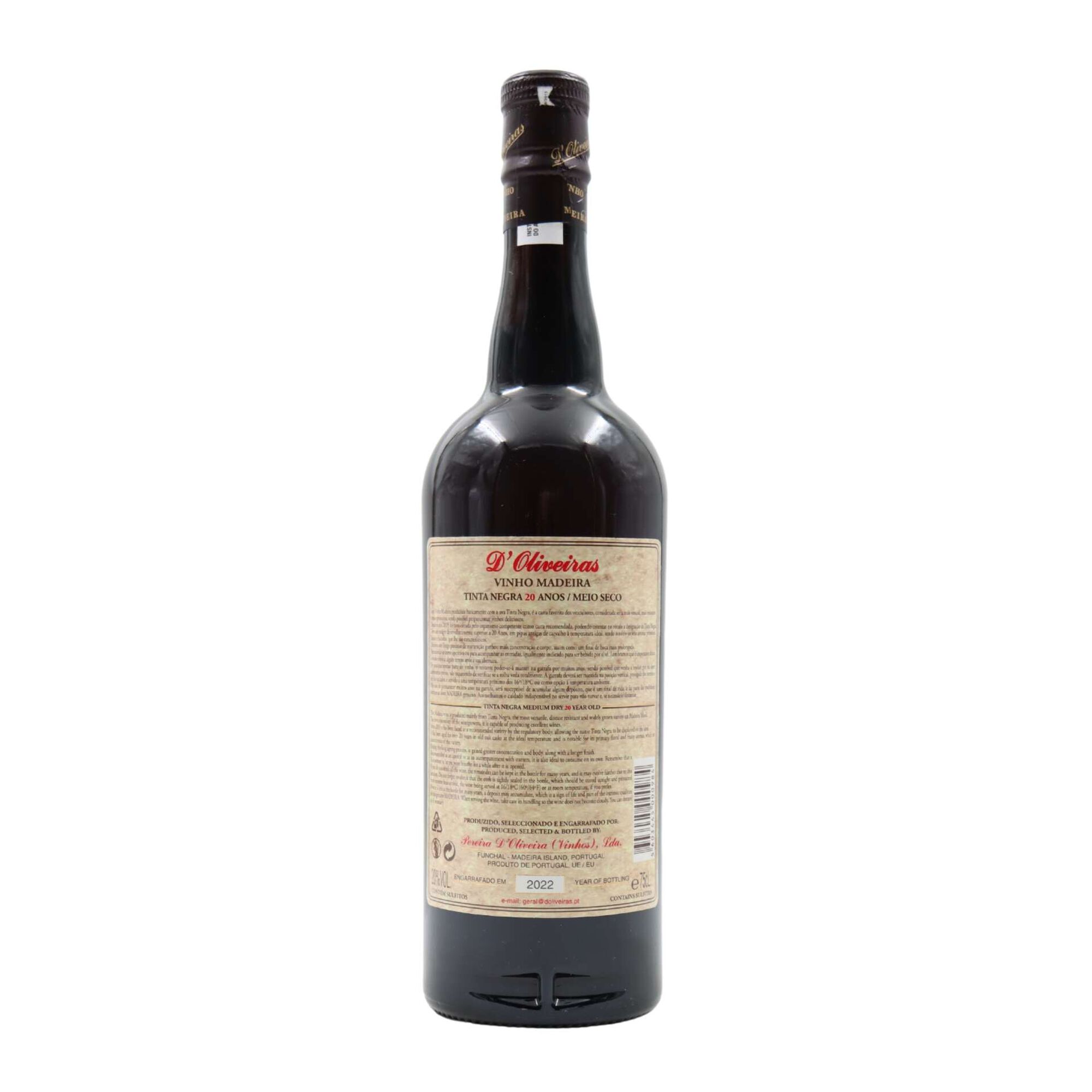 D'Oliveiras 20 Anos Vinha Da Madeira Meio Seco