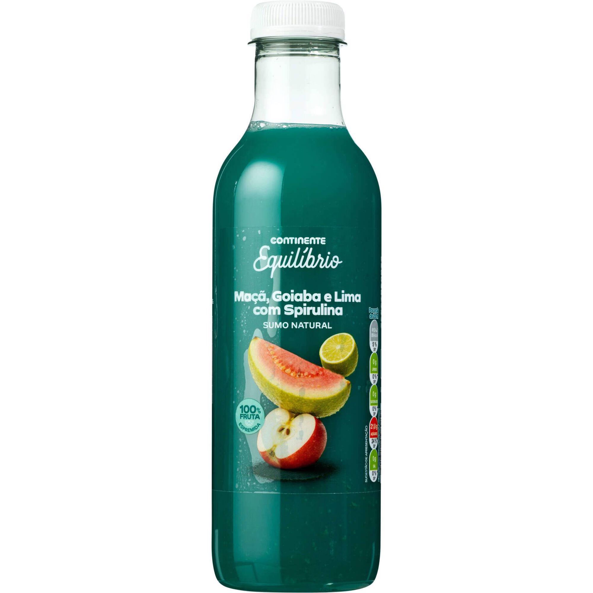 Sumo 100% Ma&ccedil;&atilde;, Goiaba e Lima com Spirulina Continente Equil&iacute;brio