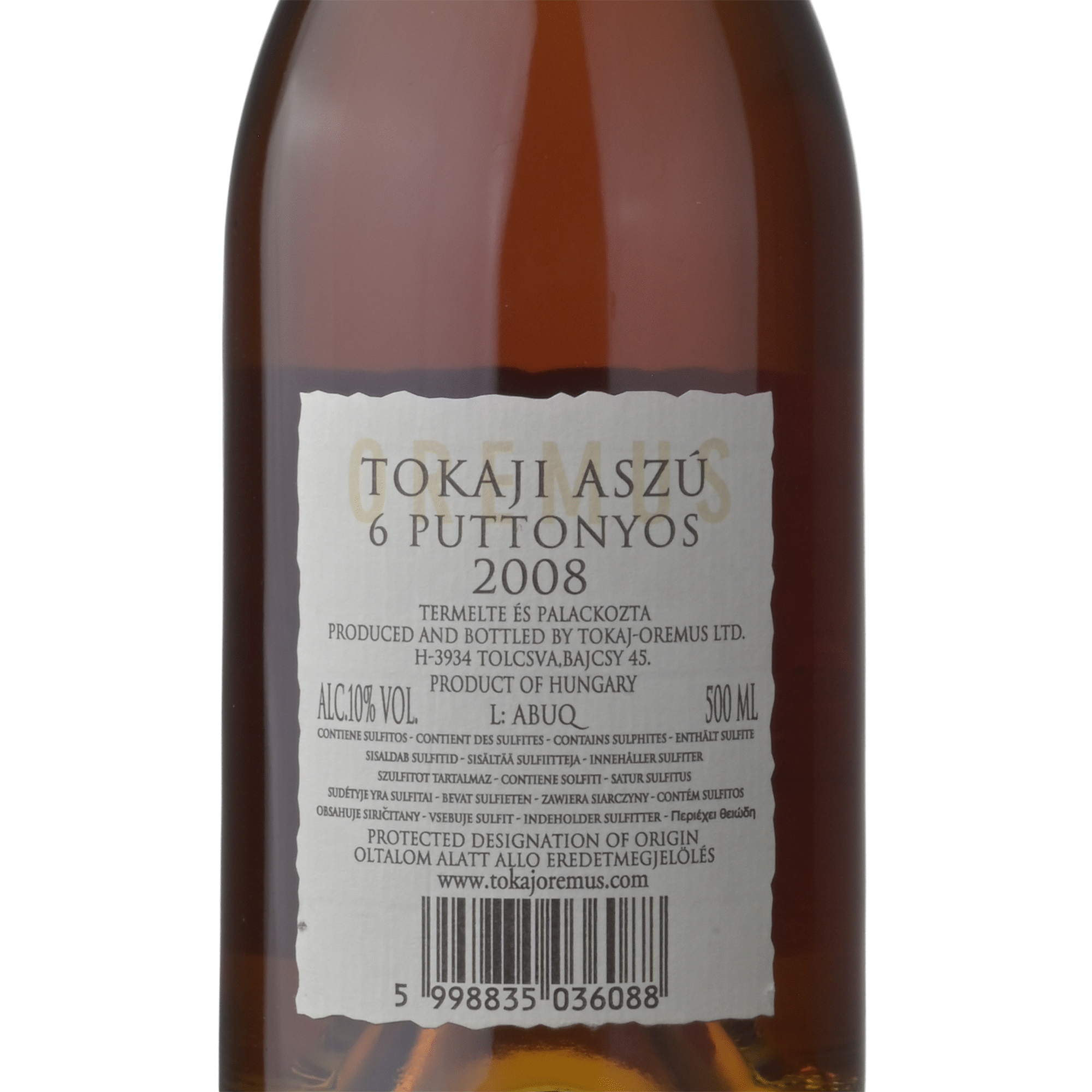 Tokaji Asz&uacute; Oremus 6 Puttonyos Vinho Branco