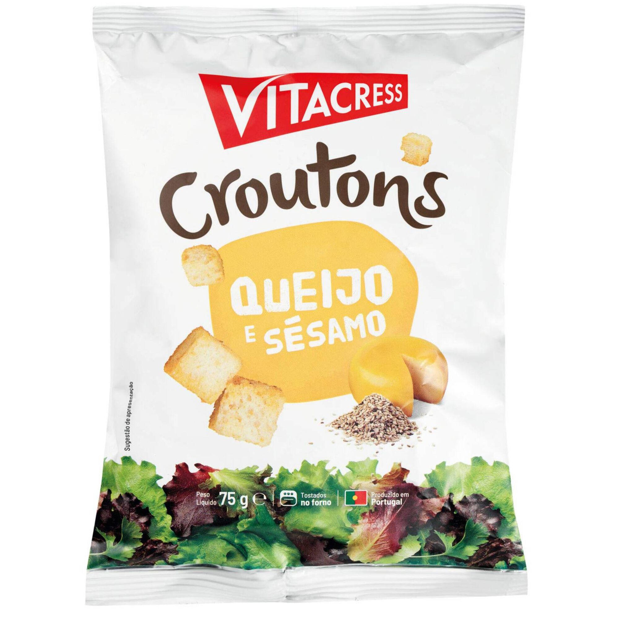 Croutons com Queijo e Sésamo