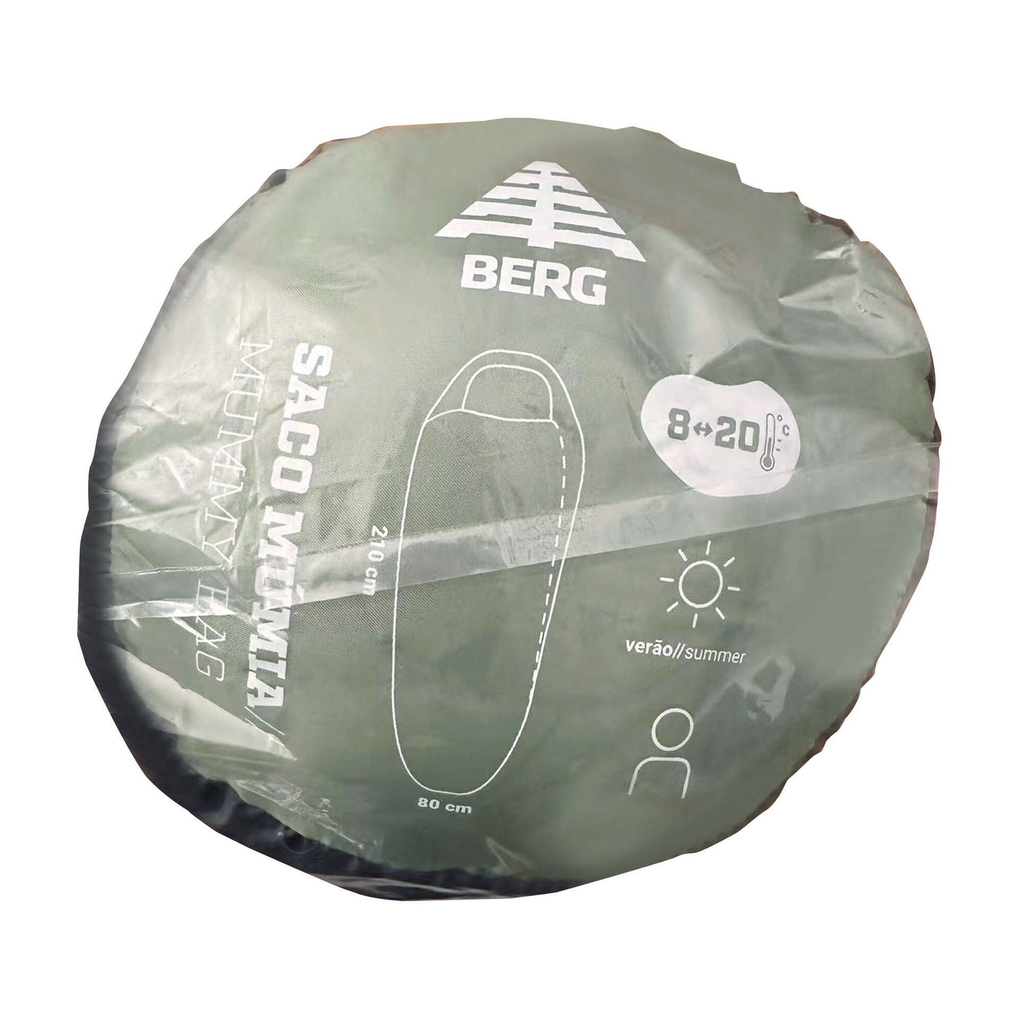 Saco de Cama Cinza e Verde Berg