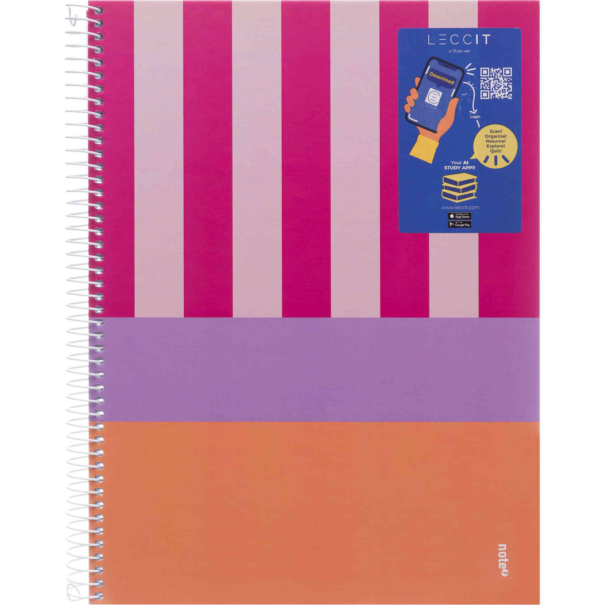 Caderno Note! Espiral Capa Dura A4 Quadriculado Dynamic para App Leccit  (v&aacute;rias cores)