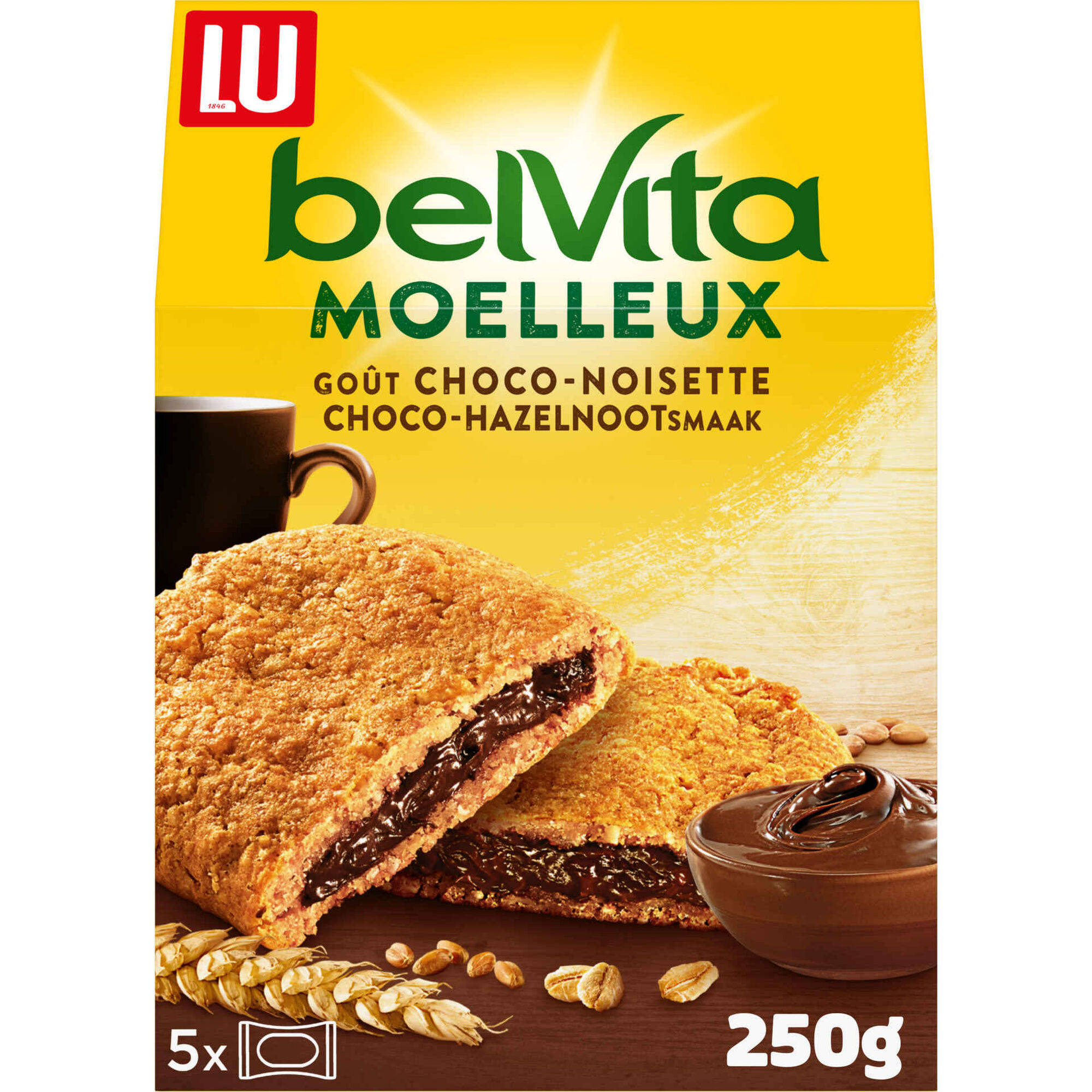 Bolachas Soft Bakes Recheadas de Chocolate e Avel&atilde; Belvita