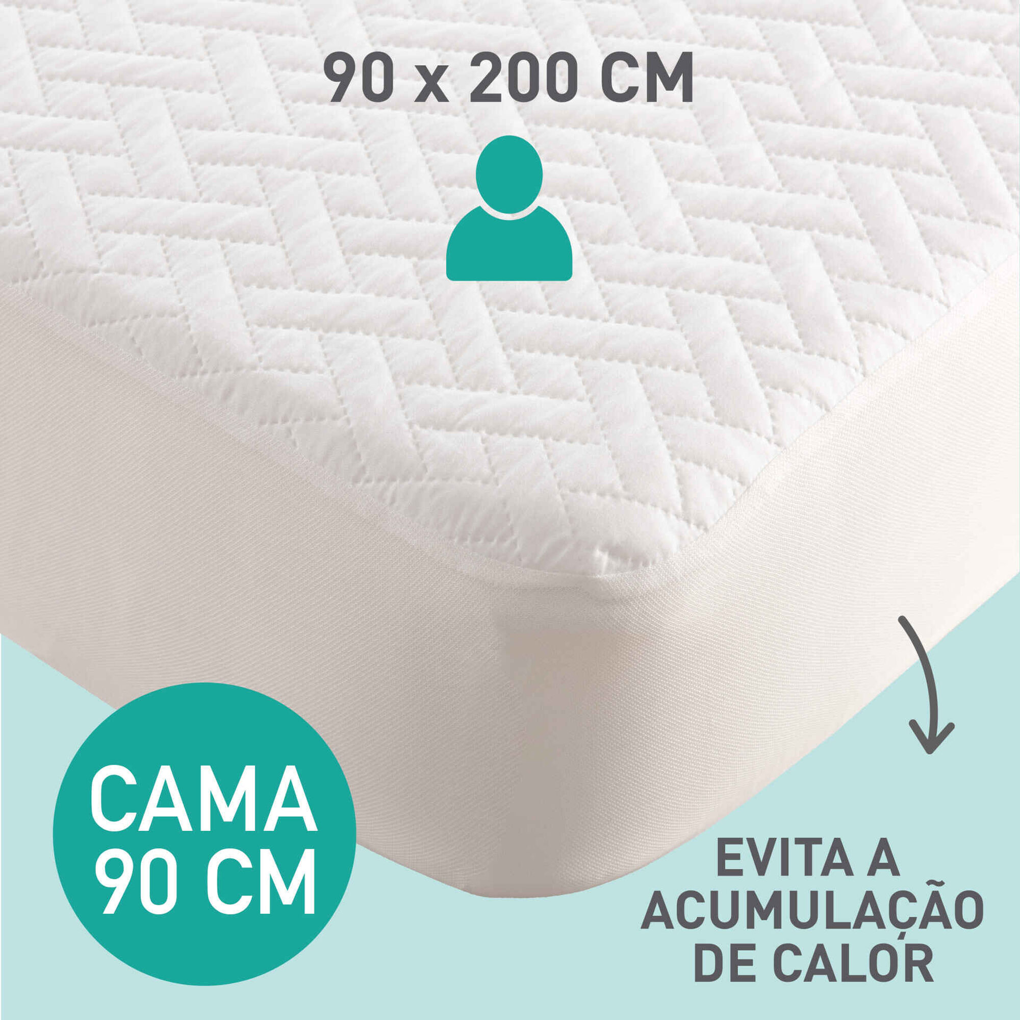 Protetor de Colch&atilde;o Imperme&aacute;vel e Respir&aacute;vel Extra Acolchoado Kasa