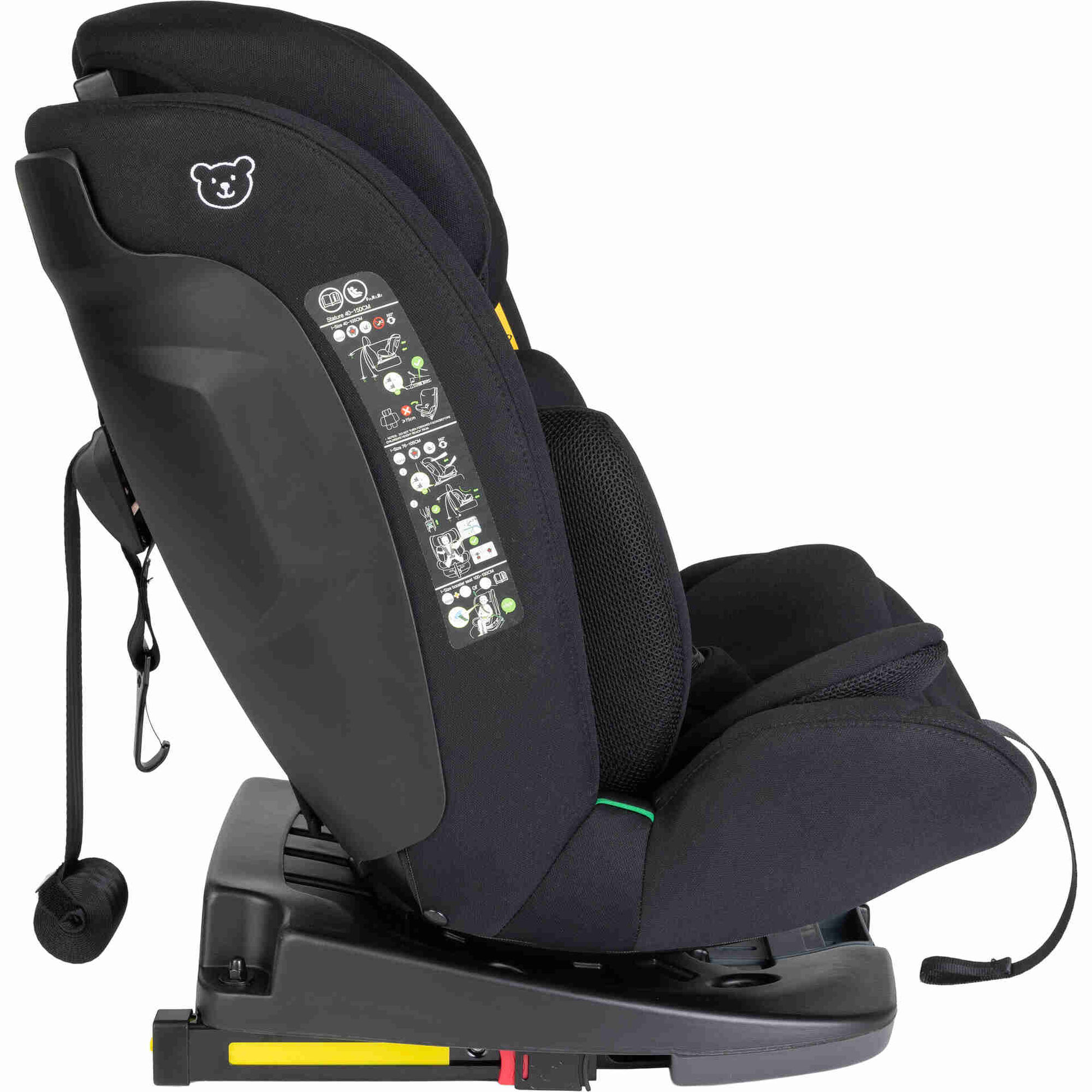 Cadeira Auto I-Size 40-150cm Preta Roadfix Happy Bear