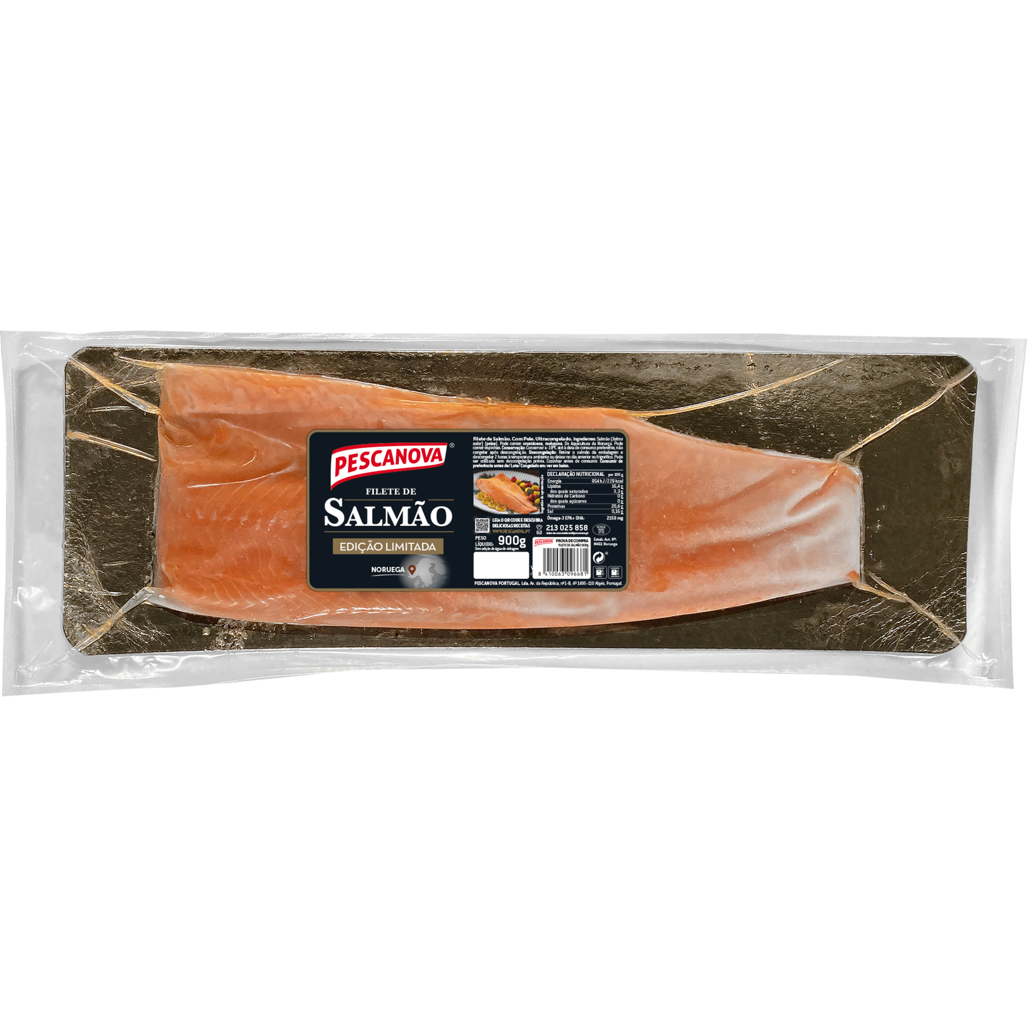 Filetes de Salmão da Noruega com Pele Ultracongelado