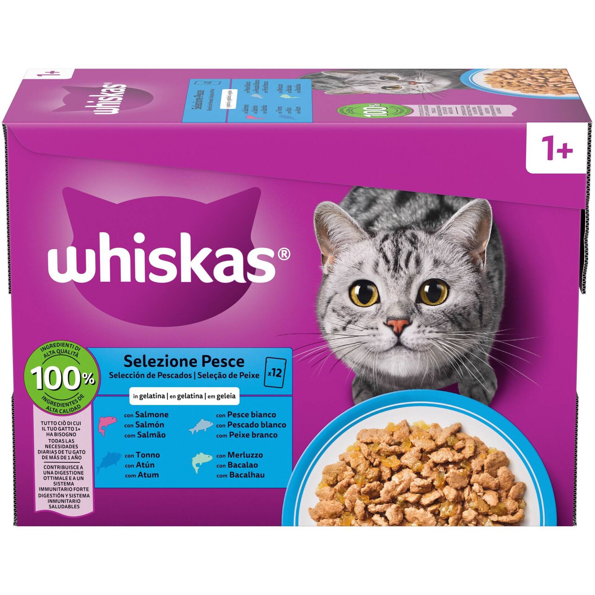 Comida H&uacute;mida para Gato Adulto Peixe Whiskas