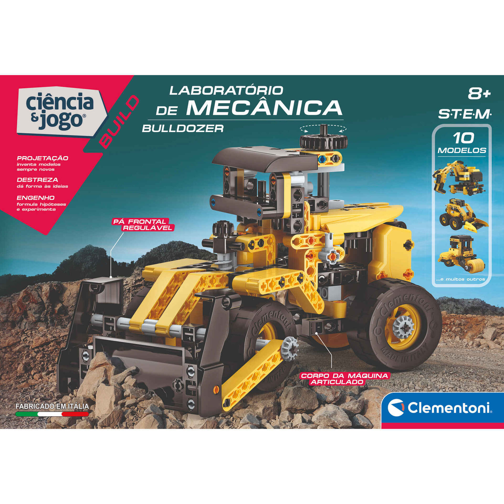 Ci&ecirc;ncia e Jogo - Kit Laborat&oacute;rio de Mec&acirc;nica Buld&oacute;zer