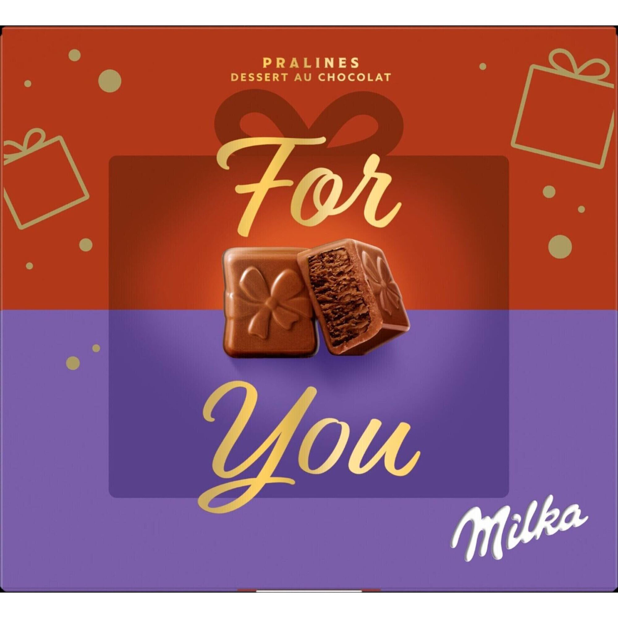 Bombons de Chocolate Pralin&eacute; Chocolate For You Milka