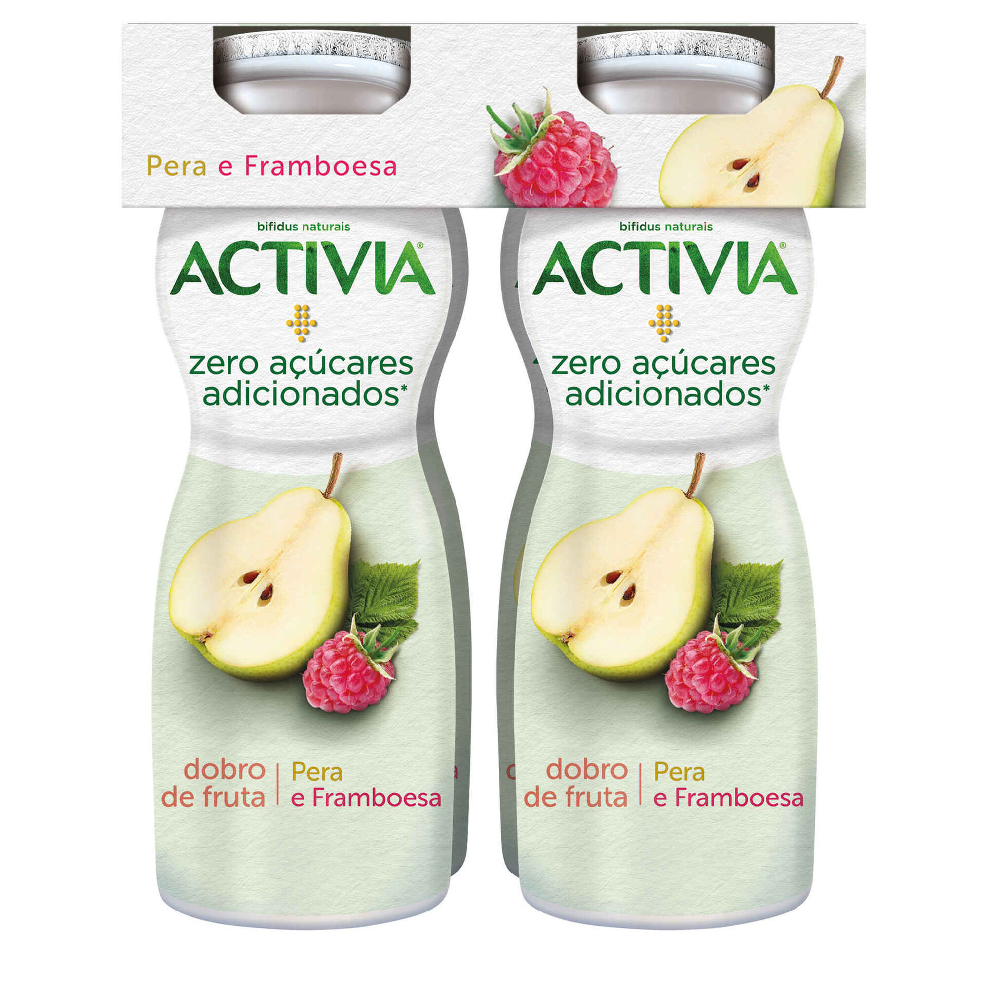 Iogurte Líquido Bifidus Pera e Framboesa Activia sem Açúcar Iogurte Líquido Bifidus Pera e Framboesa Activia sem Açúcar