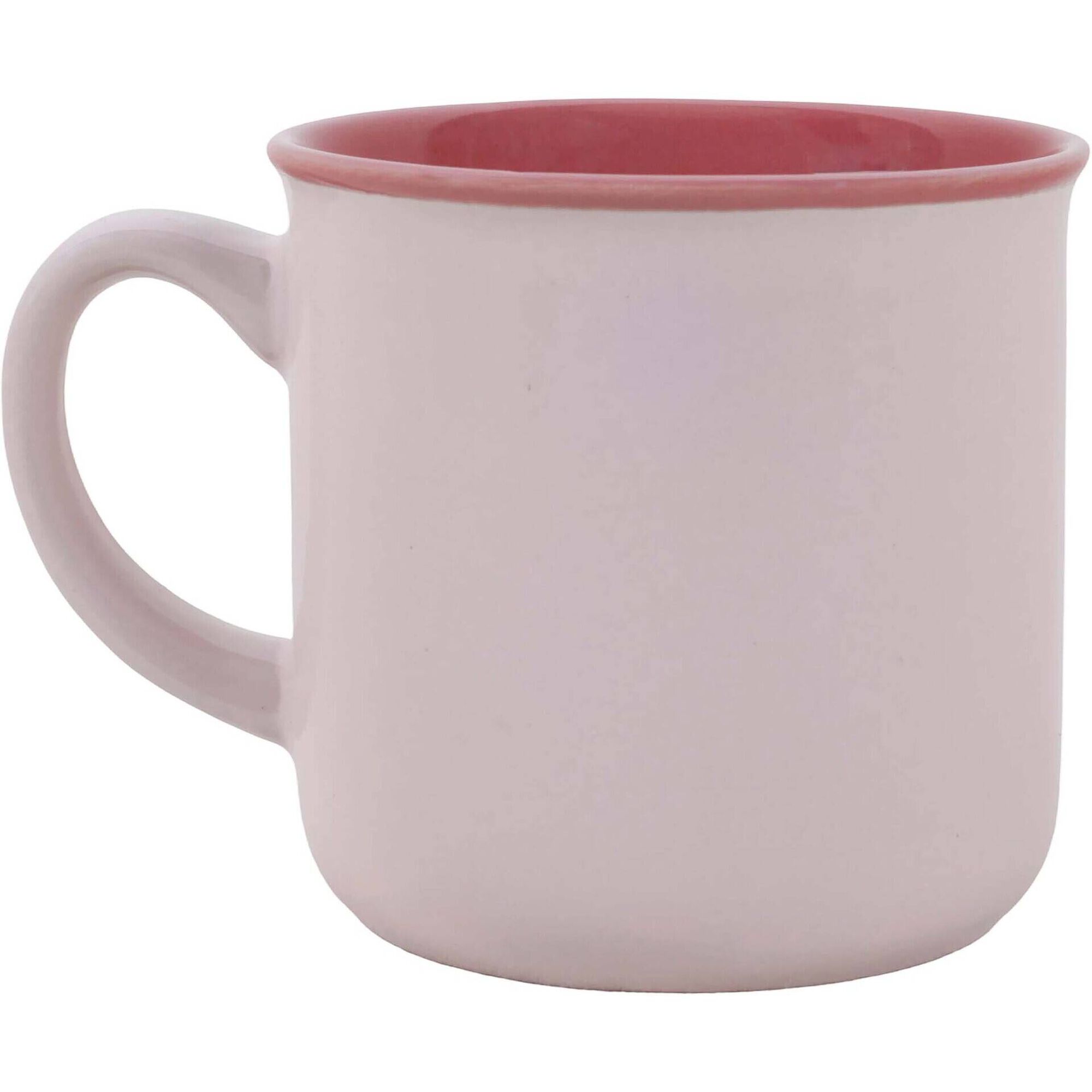 Caneca 330ml Rosa Interior Colorido Kasa