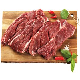 Acém Comprido de Novilho Fatiado no Balcão