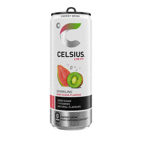 Bebida Energ&eacute;tica em Lata Gaseificada Kiwi e Goiaba sem A&ccedil;&uacute;car Celsius