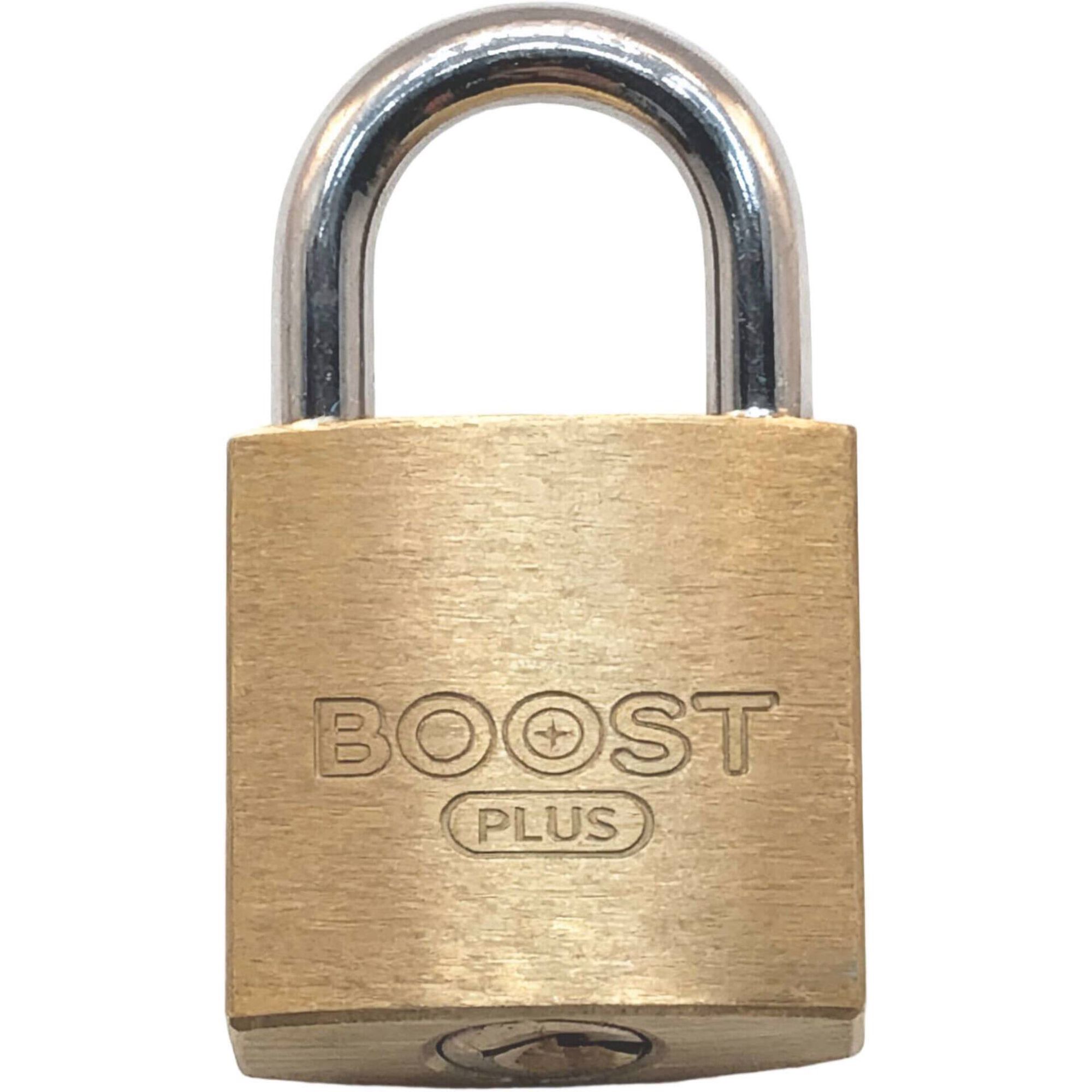 Cadeado Arco Curto com Chave Dourado Boost