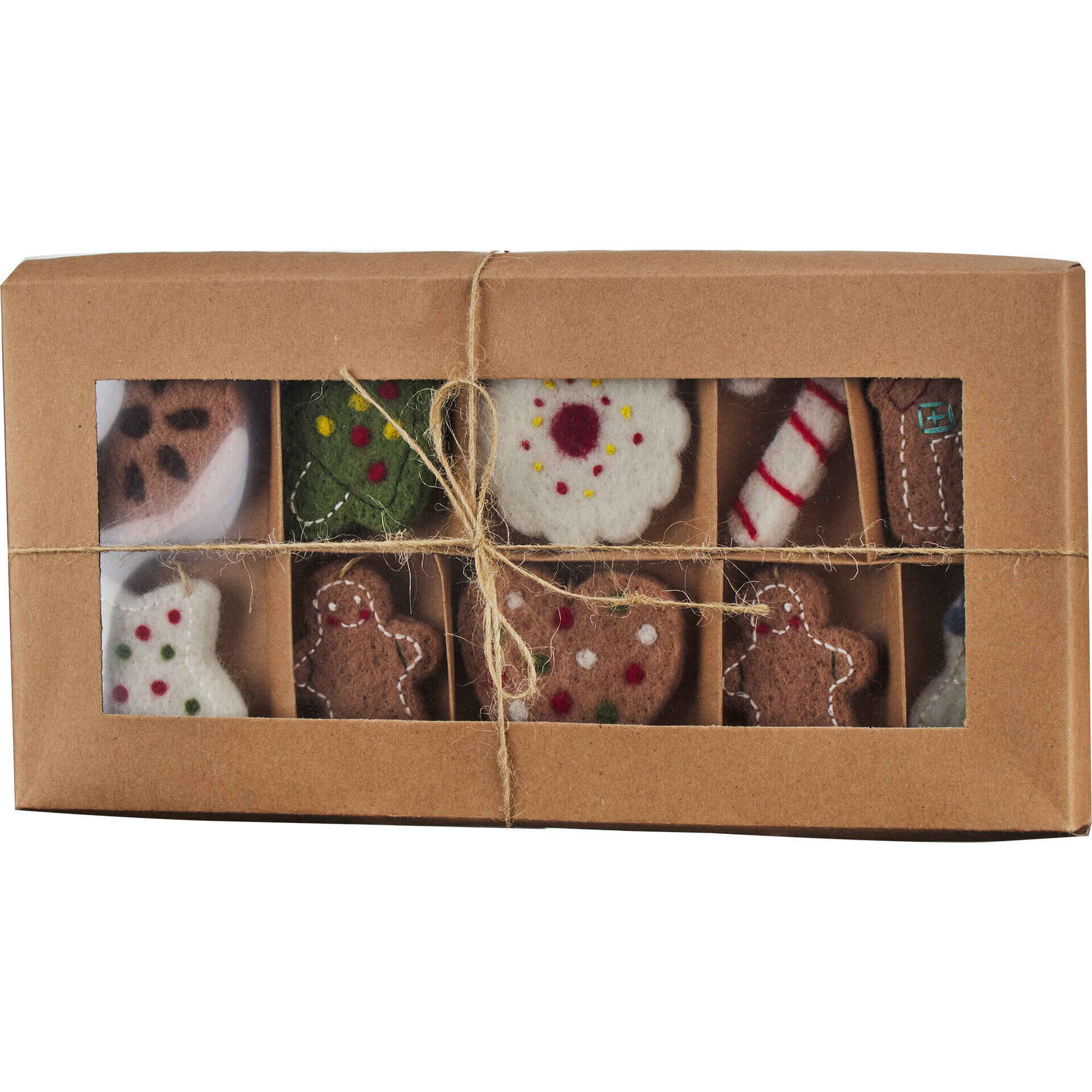 Conjunto Mini Ornamentos Feltro Gingerbread