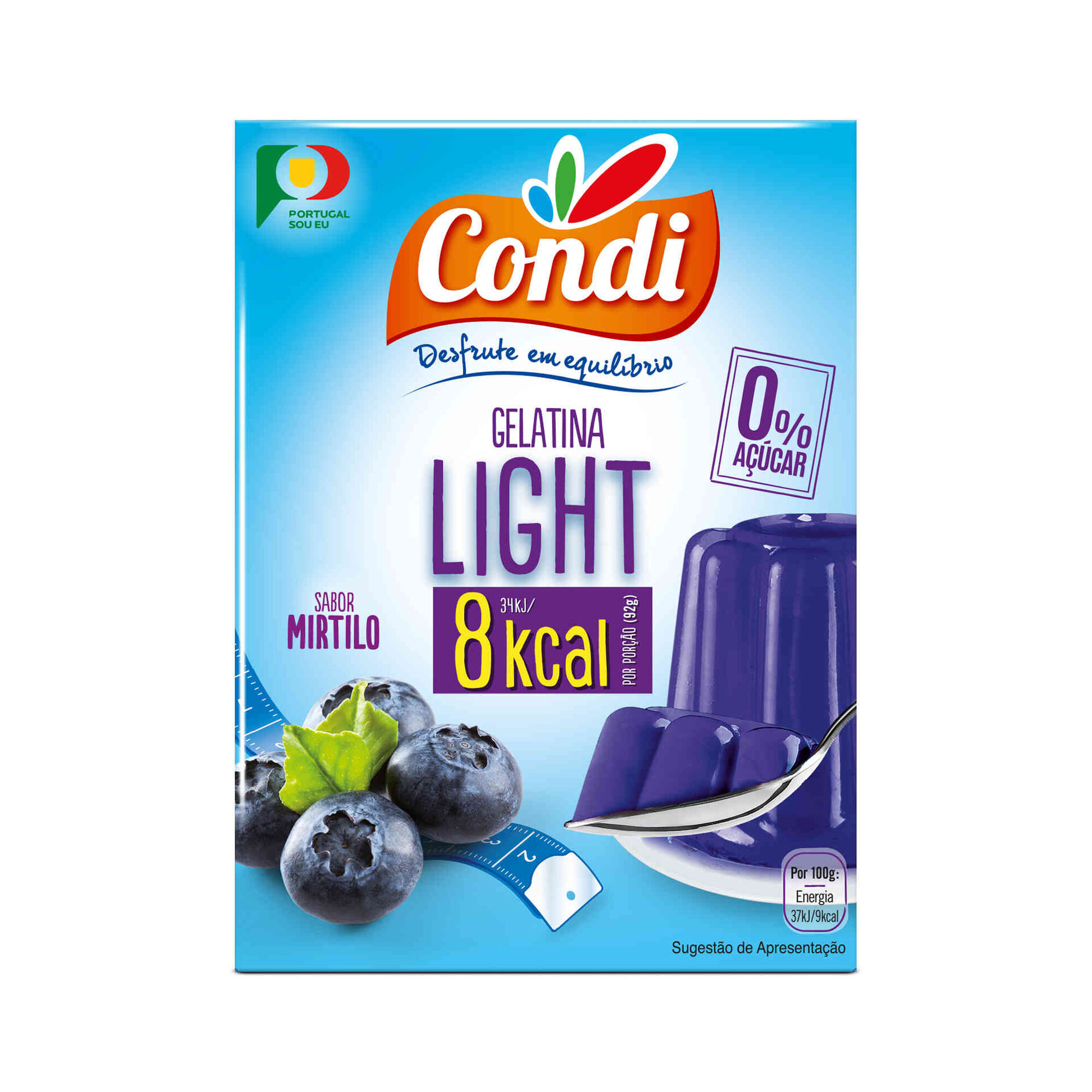 Gelatina em Pó Light de Mirtilo