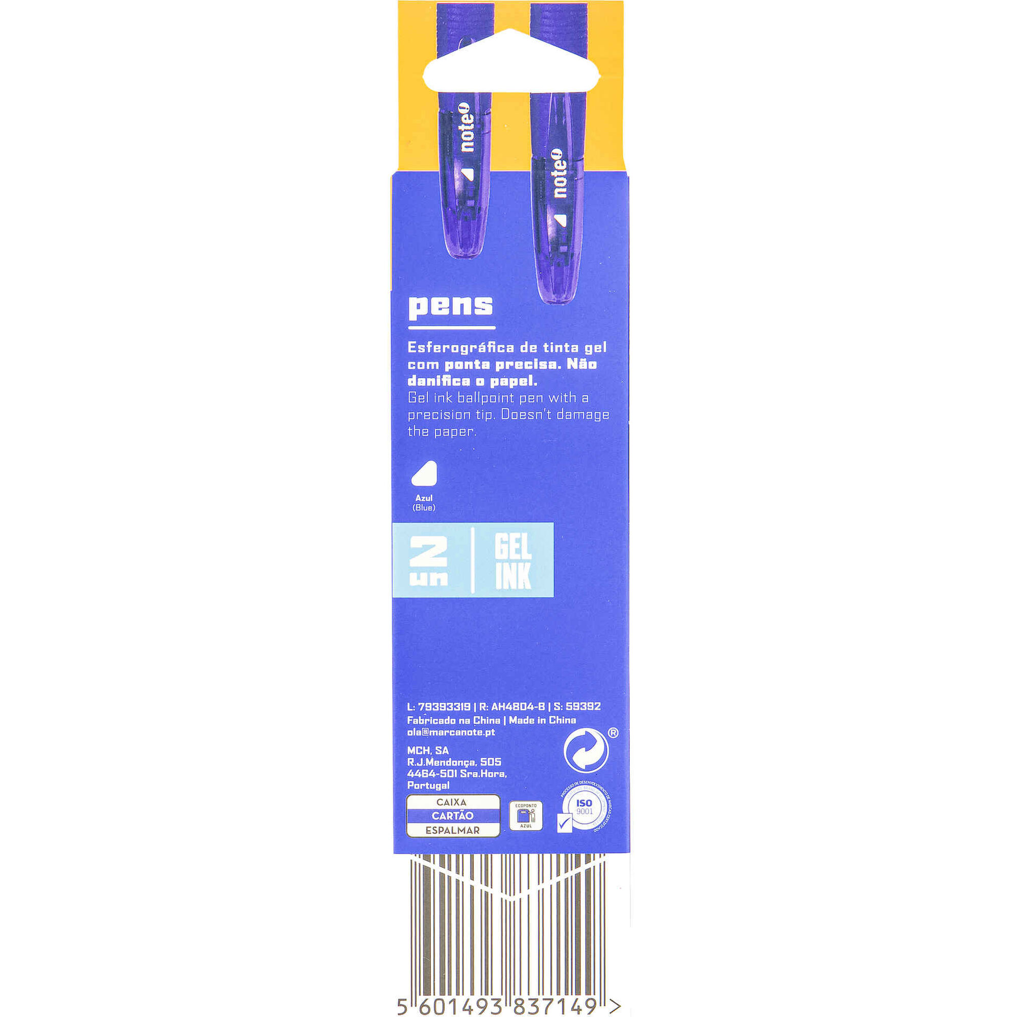 Conjunto 2 Canetas de Tinta Gel Azul Note!