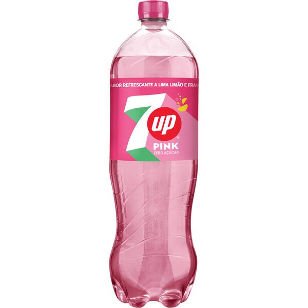 Refrigerante com Gás Lima, Limão e Framboesa Zero Pink 7Up
