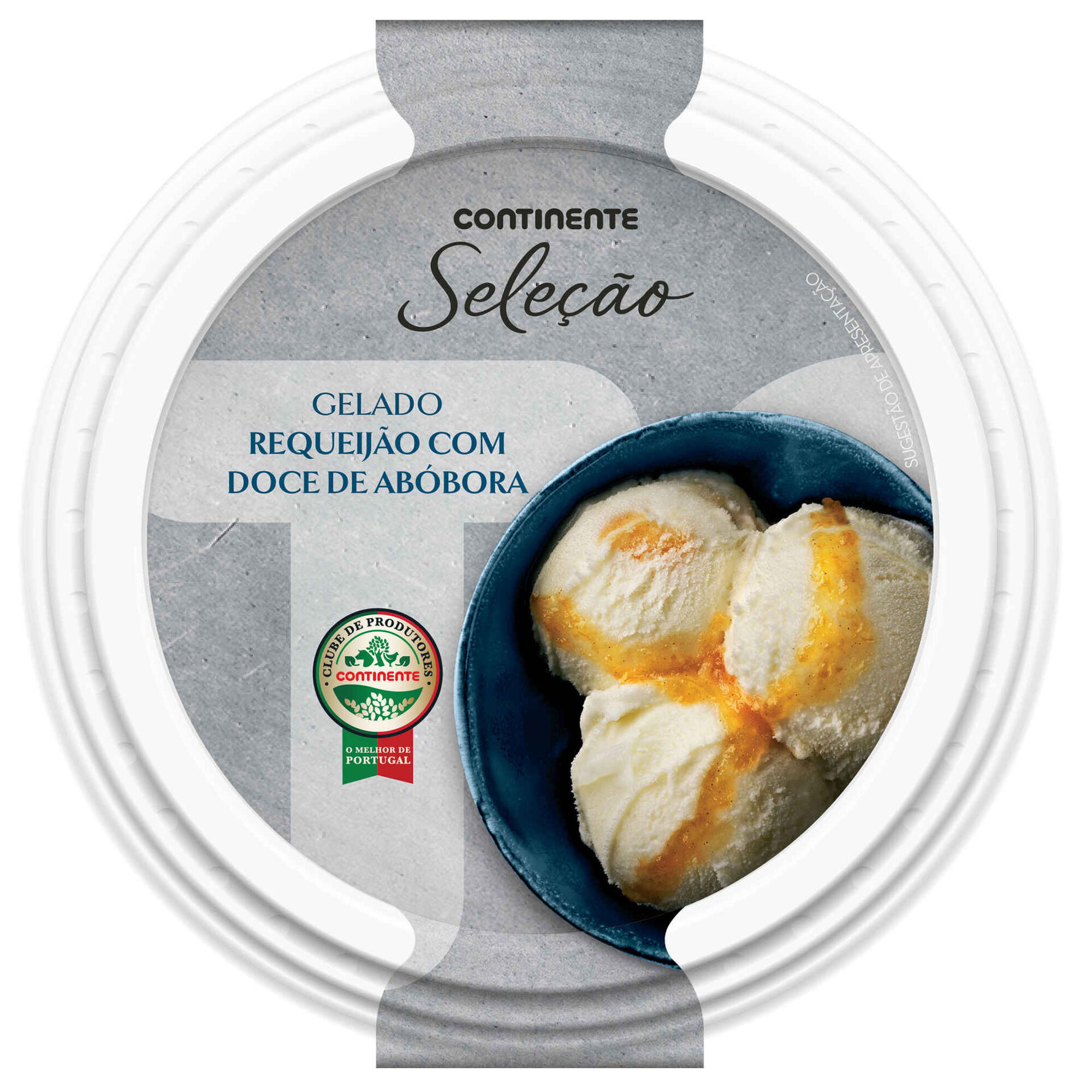 Gelado de Requeijão com Doce de Abóbora Gelado de Requeijão com Doce de Abóbora