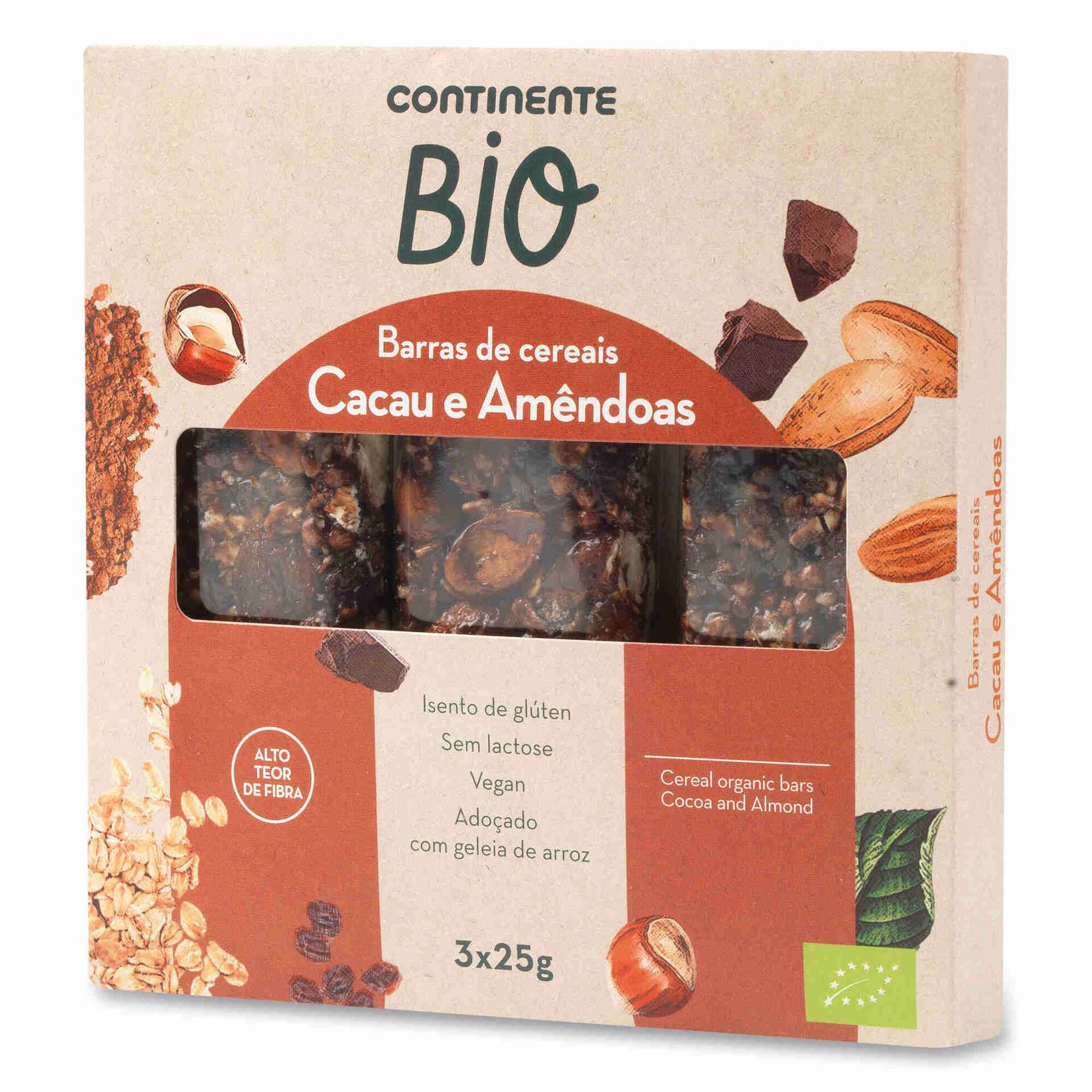 Barra Amêndoa, Cacau e Frutas sem Glúten