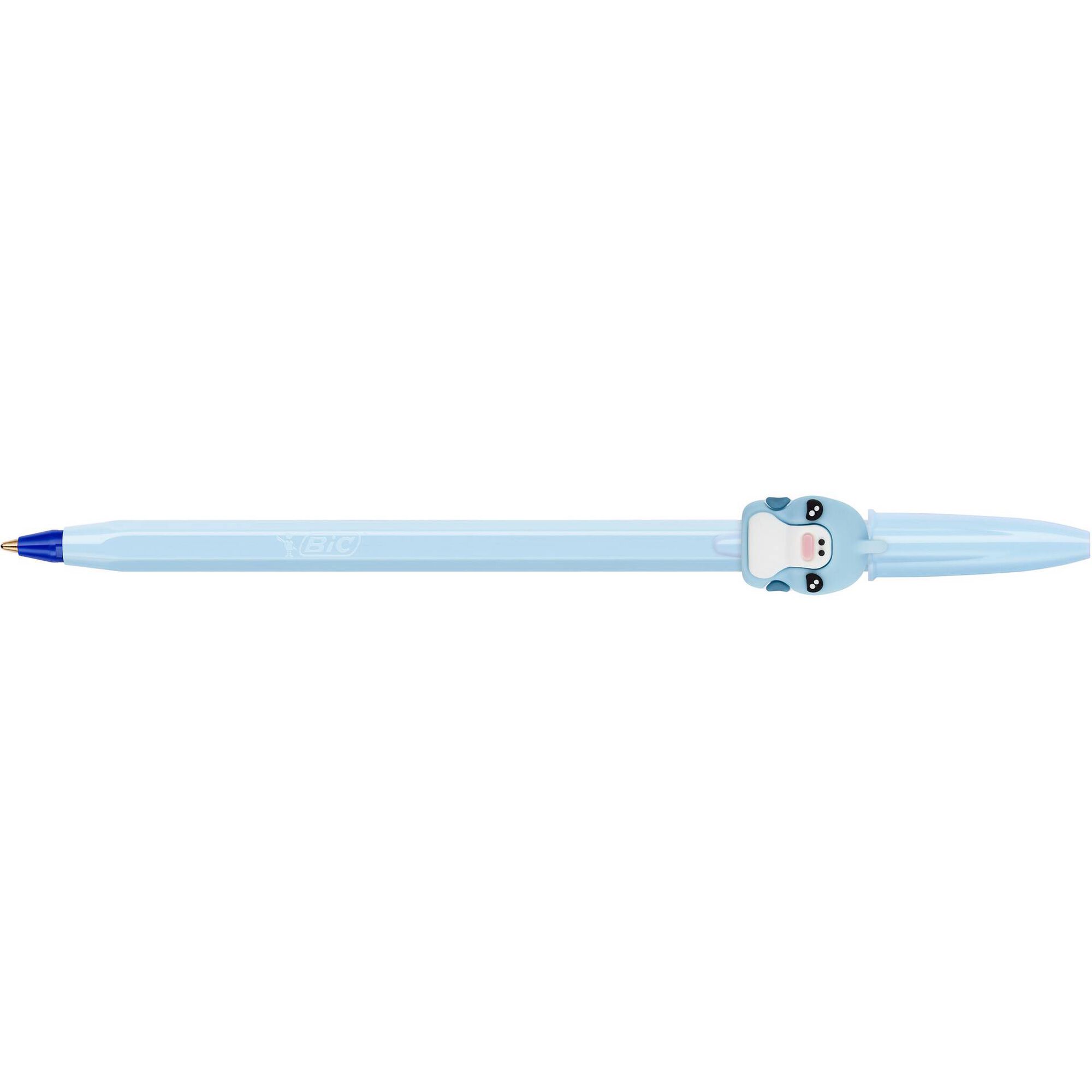 Esferogr&aacute;fica Cristal Figurine Tubar&atilde;o e Crocodilo Bic