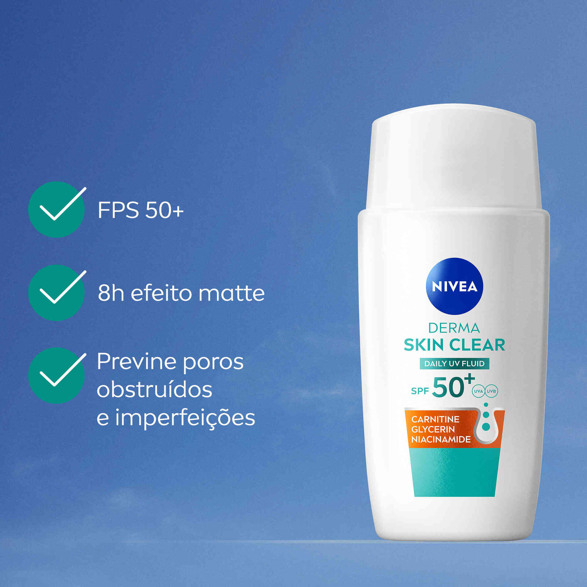 Creme de Rosto Derma Skin Clear FPS50+