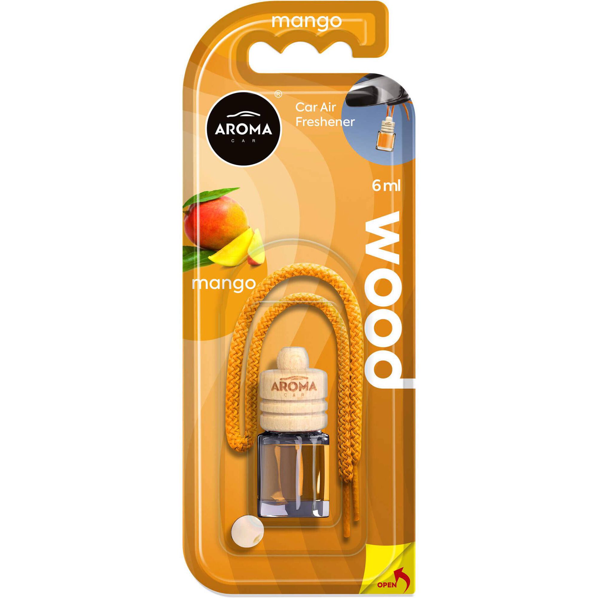 Ambientador para Autom&oacute;vel Frasco Wood Manga 6 ml Aroma Car