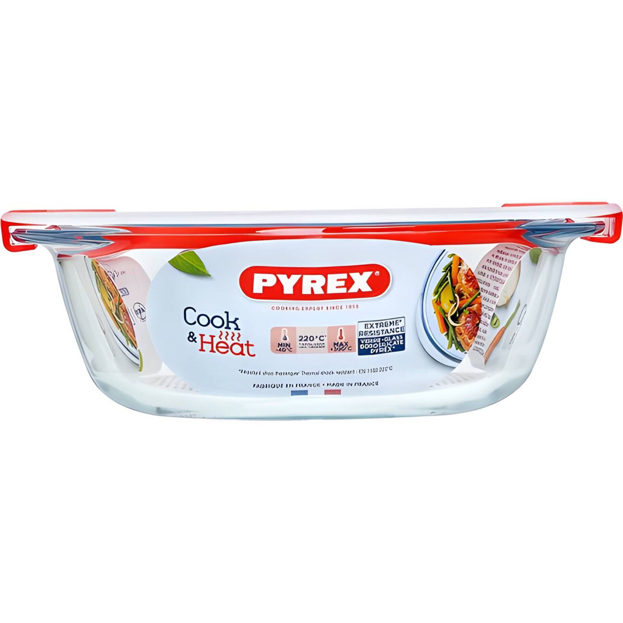 Caixa Herm&eacute;tica Vidro 1L Cook&Heat Pyrex