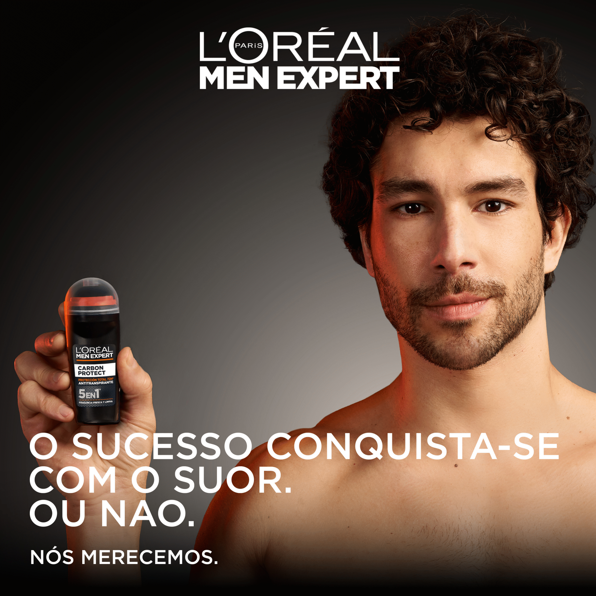 Desodorizante Roll On Carbon Protect L'Or&eacute;al Paris Men Expert