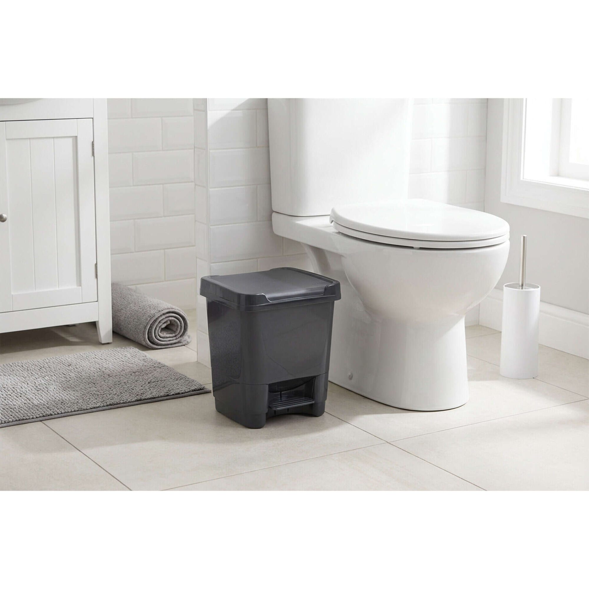 Balde do Lixo com Pedal 9l Preto Kasa