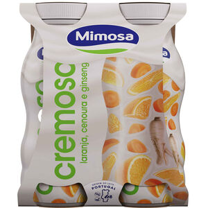Iogurte Líquido Cremoso Laranja, Cenoura e Ginseng Mimosa