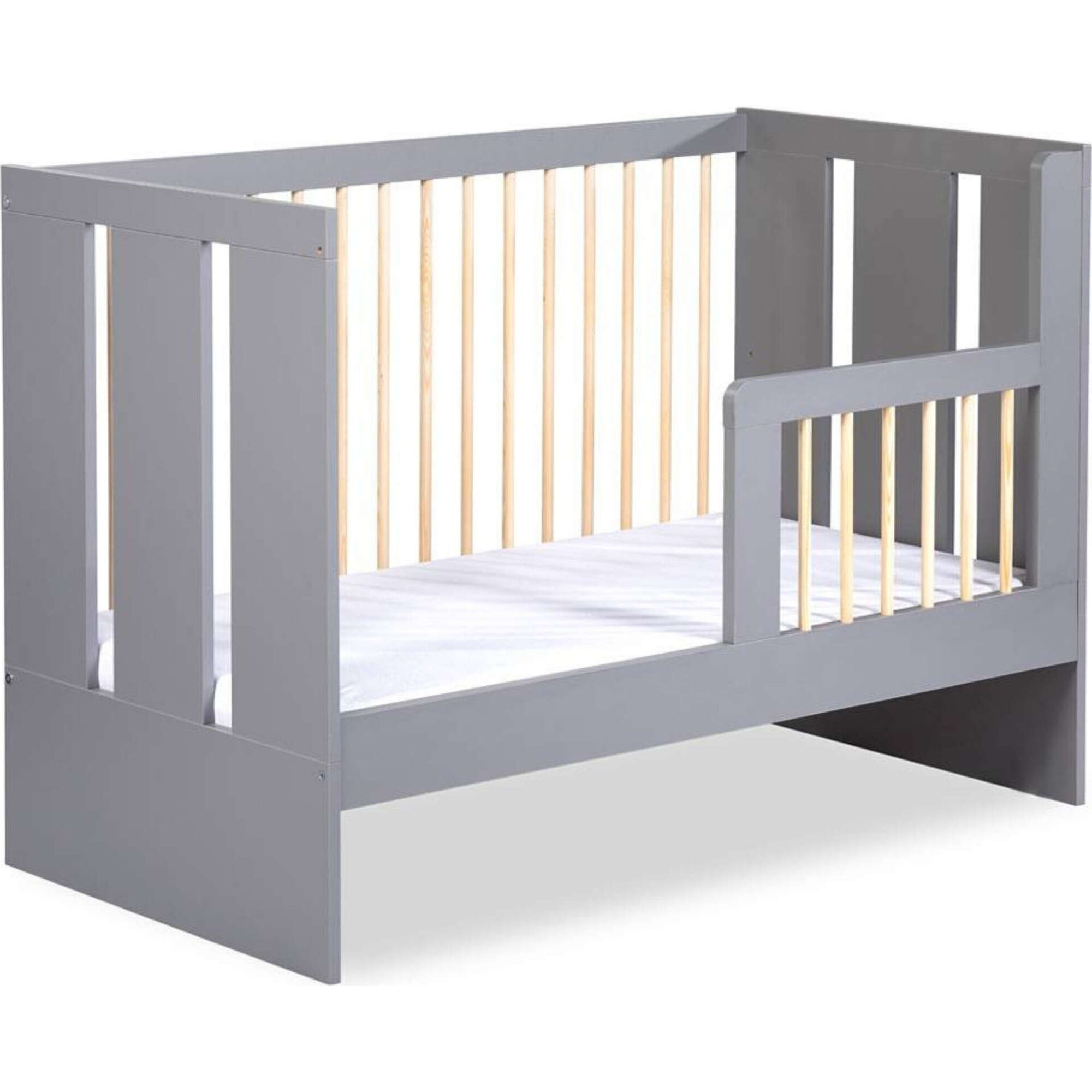 Cama de Grades com Barreira de Seguran&ccedil;a 124x66x85cm Pauline Grafite